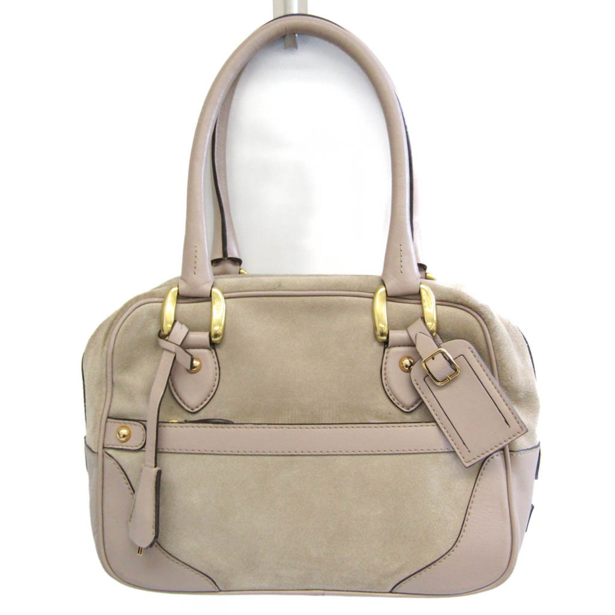 j&m davidson mia women's leather,suede handbag gray,pink beige