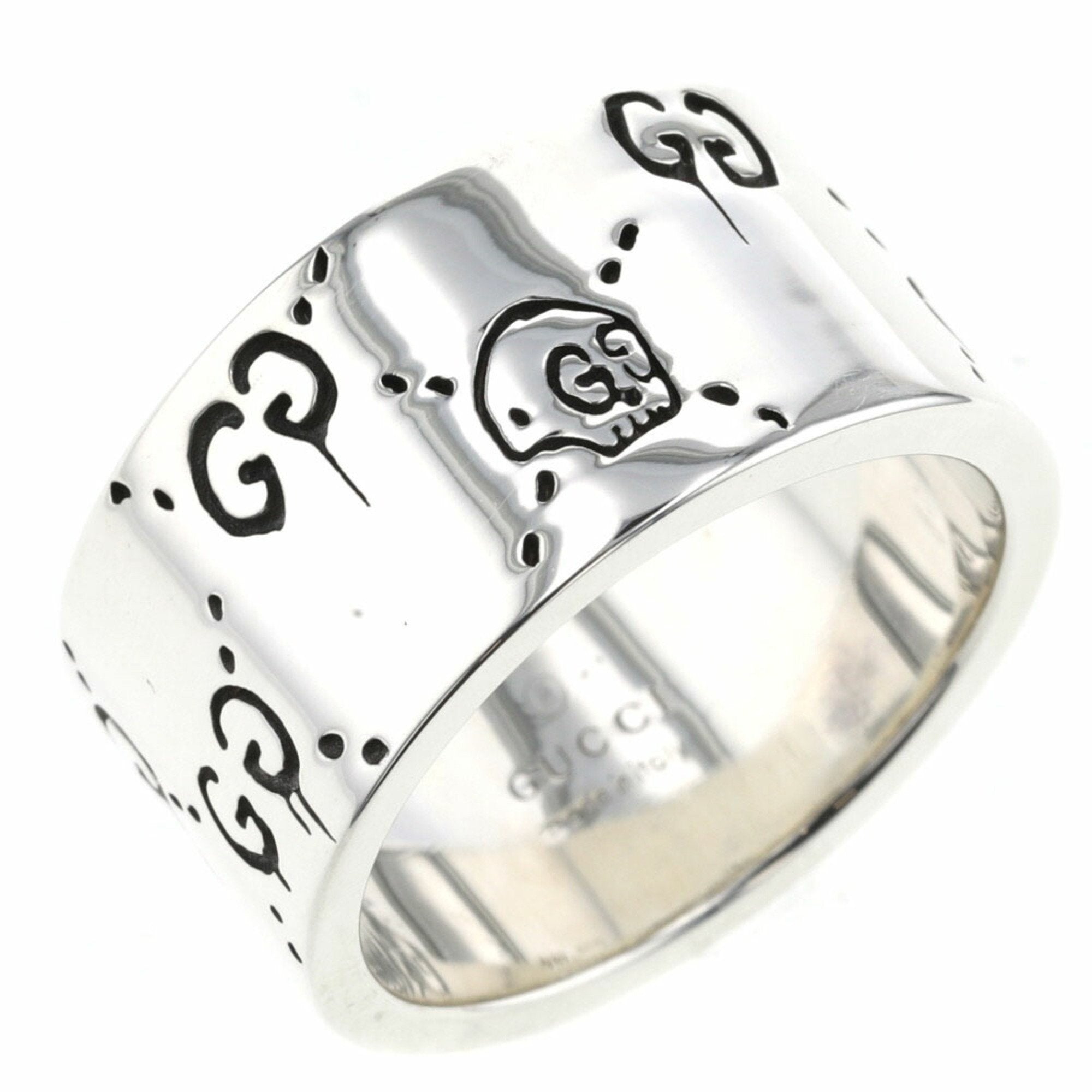 Gucci ring ghost approximately 11mm in width silver 925 19 men's GUCCI