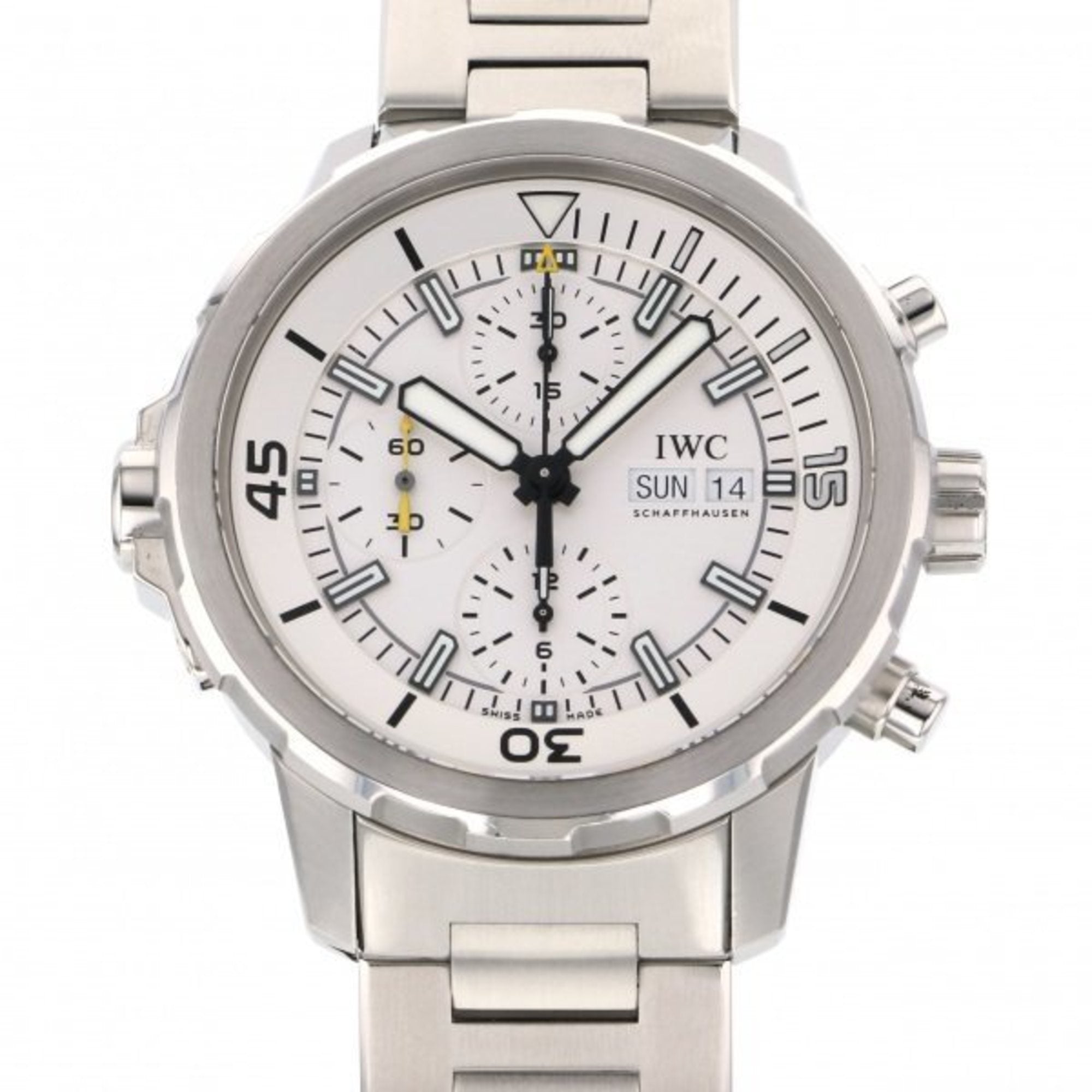 image of IWC Aquatimer Chronograph IW376802 Silver Dial Watch Men's
