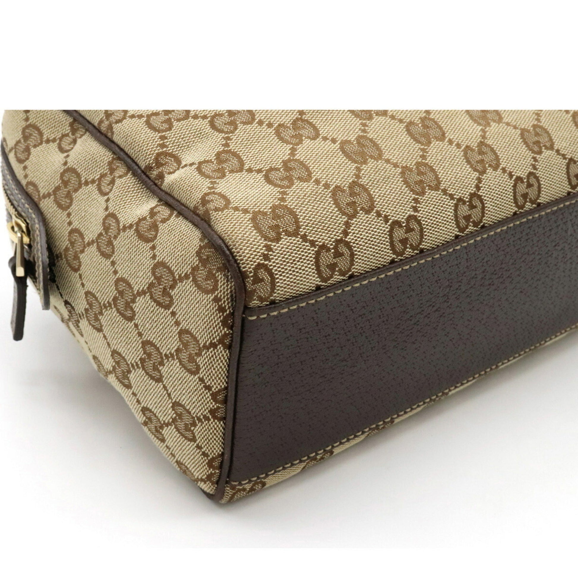 Gucci GG Canvas Handbag Shoulder Bag Leather Beige Brown 15 centenariocat.upeu.edu.pe