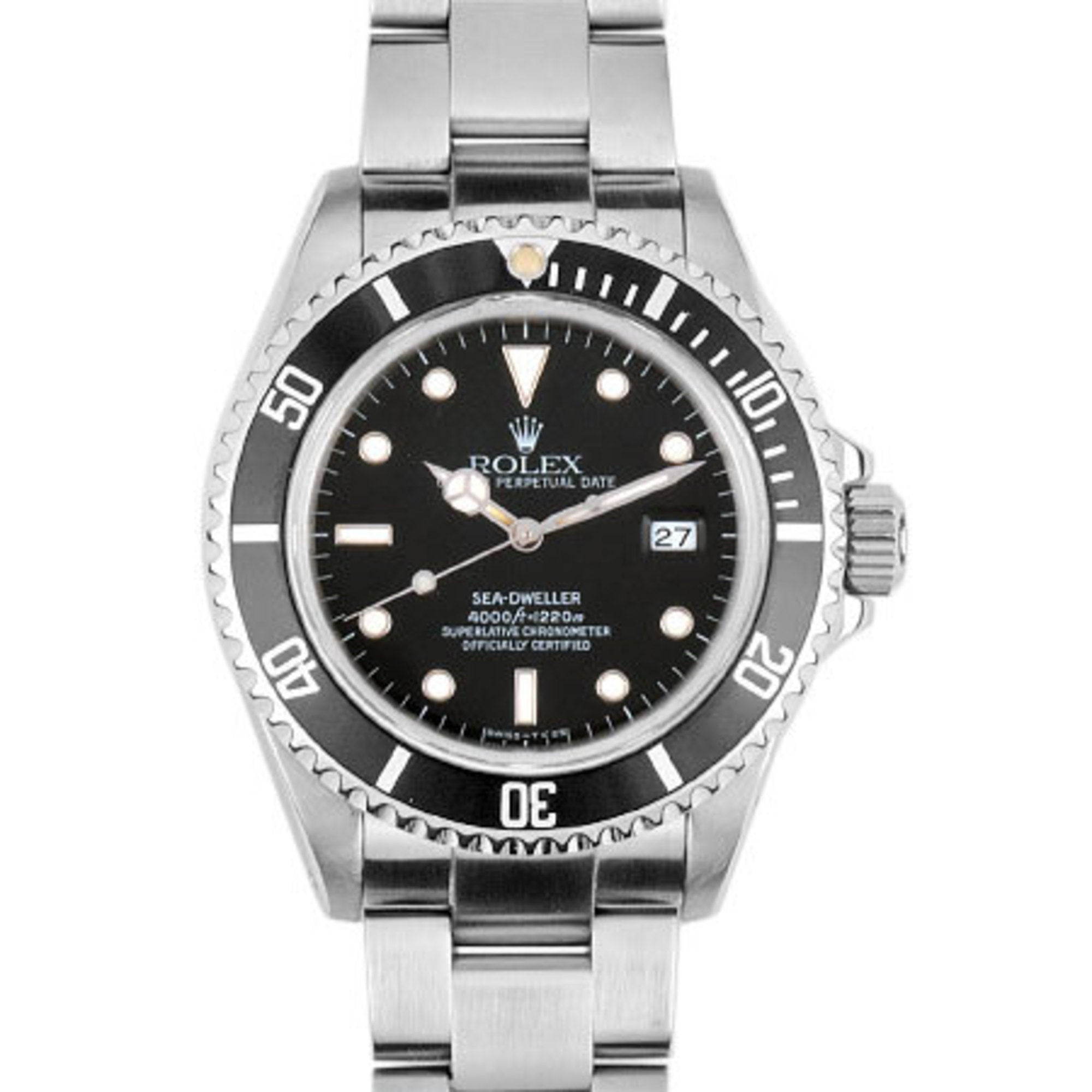 Image of ROLEX Sea-Dweller 16600 U number SS men's wristwatch self-winding black dial