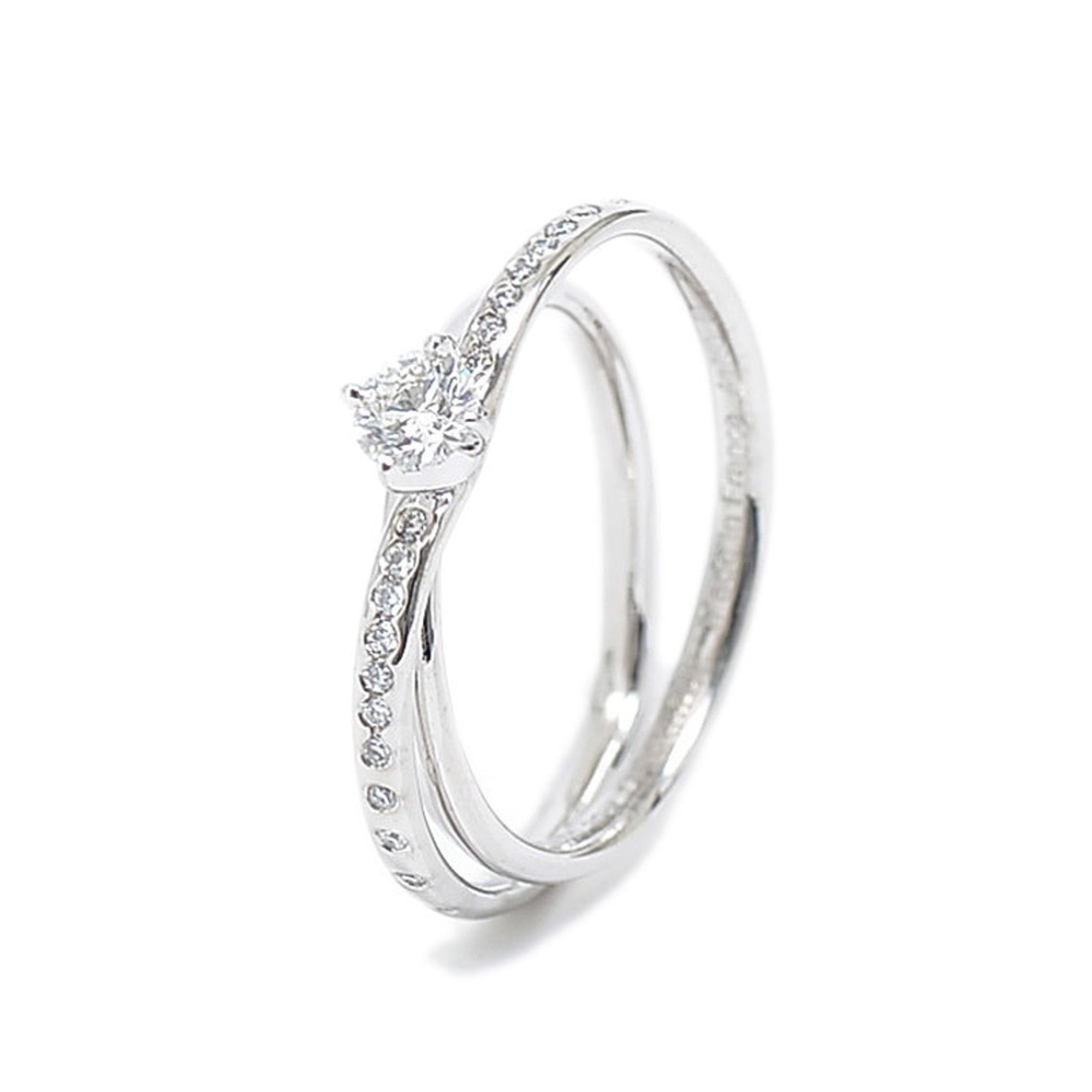 Image of HERMES Vertige Cool Ring Diamond 0.30ct K18WG #50