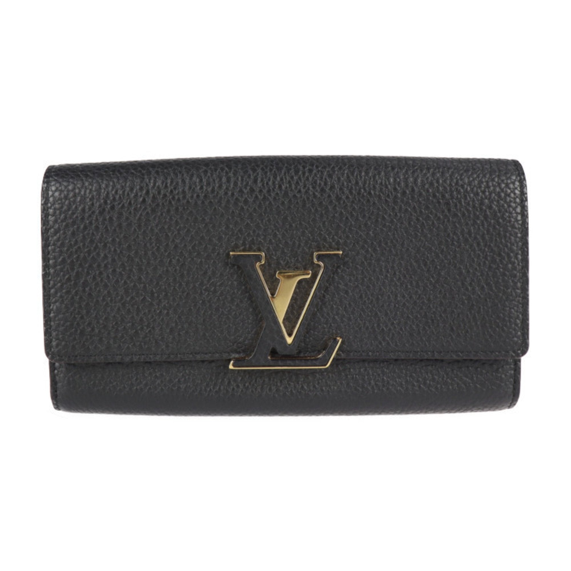 Louis Vuitton - Black Taurillon Leather Capucines Wallet