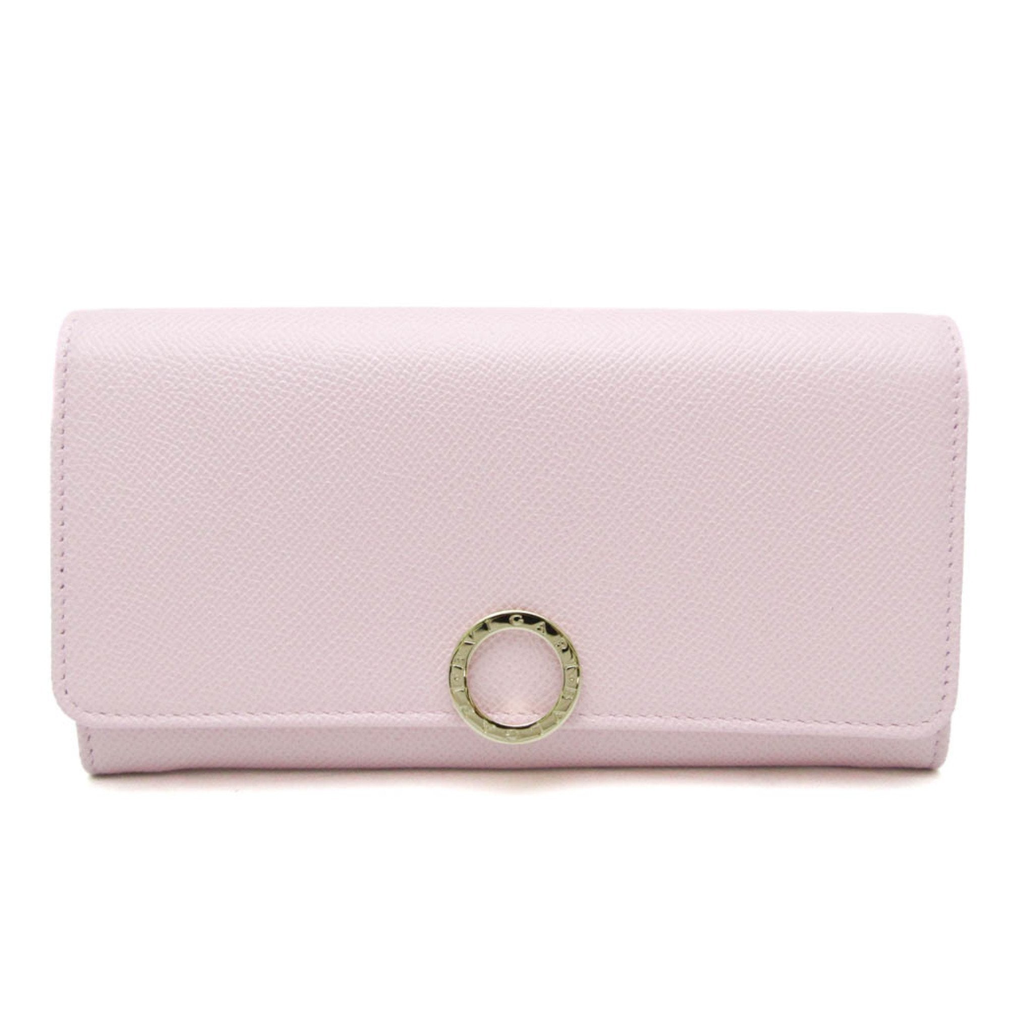 289058 Women's Leather Long Wallet [bi-fold] Light Pink