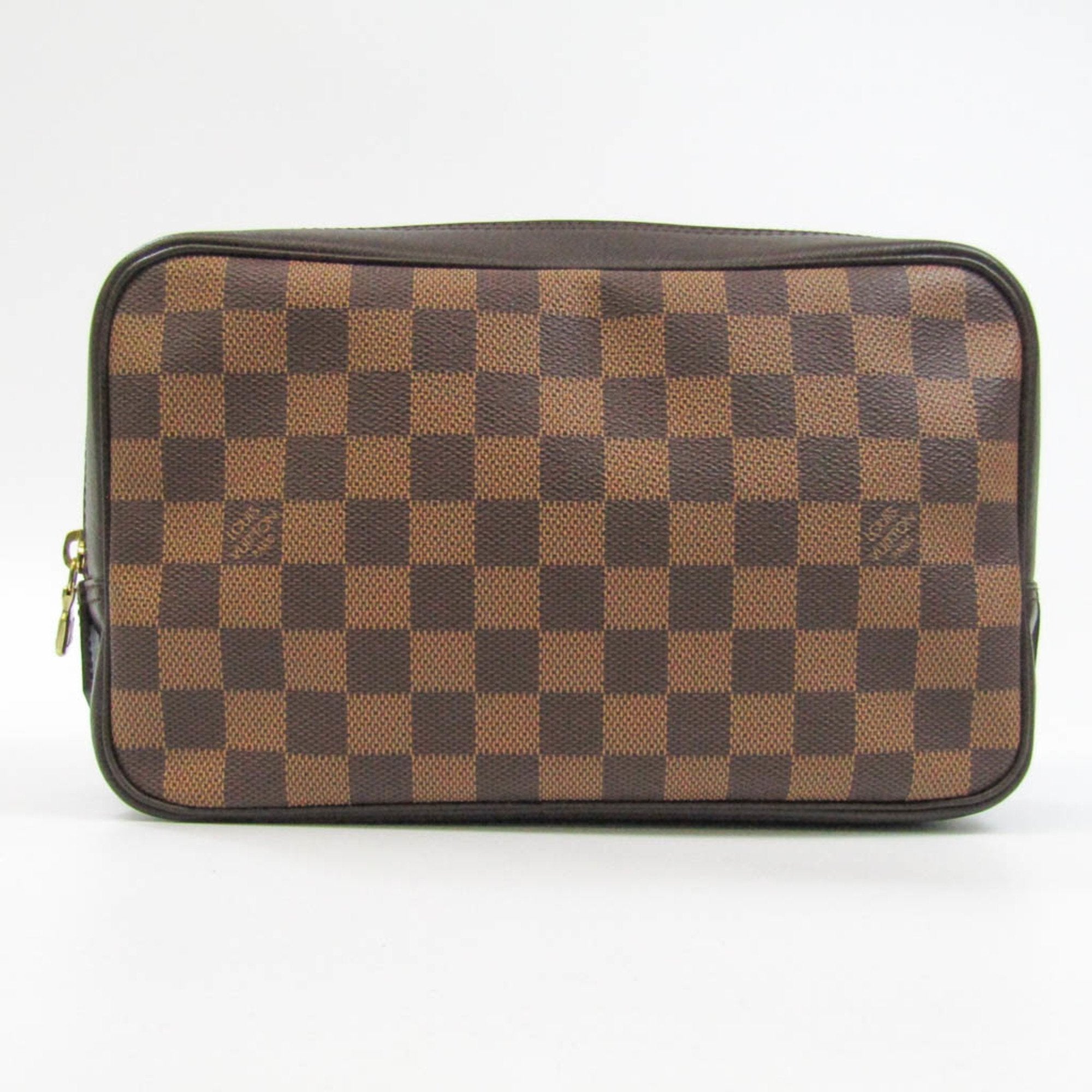 Louis Vuitton Trousse Toilette Pouch Brown Canvas Damier Ebene