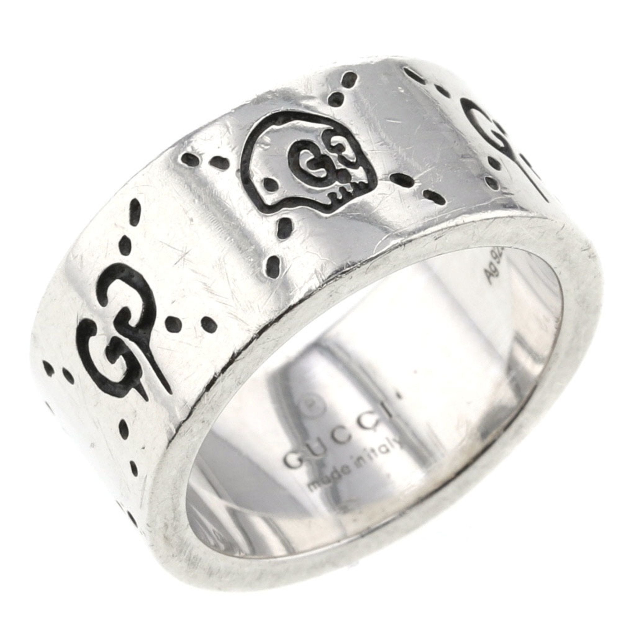 Gucci Ring Ghost Width Approx. 9mm Silver 925 Upper No.  - Lower 10