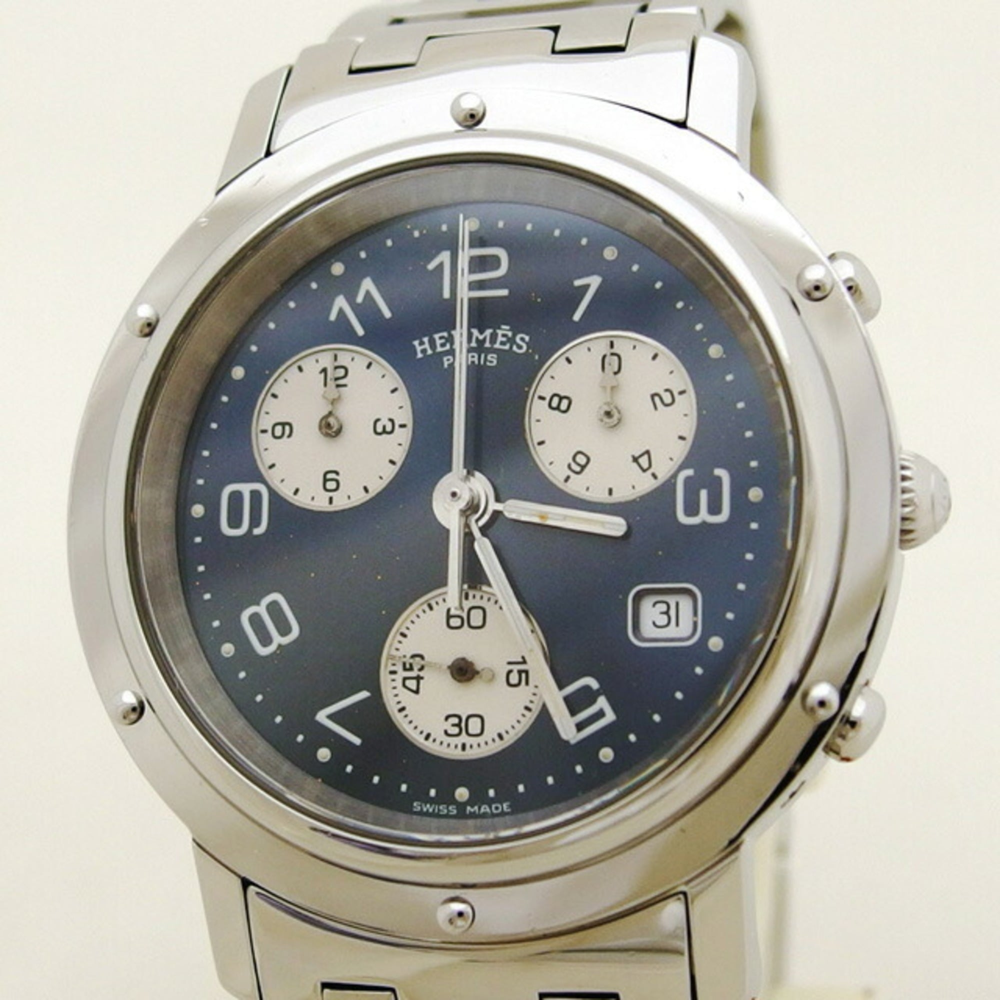 image of HERMES Clipper Chronograph Blue Dial Quartz