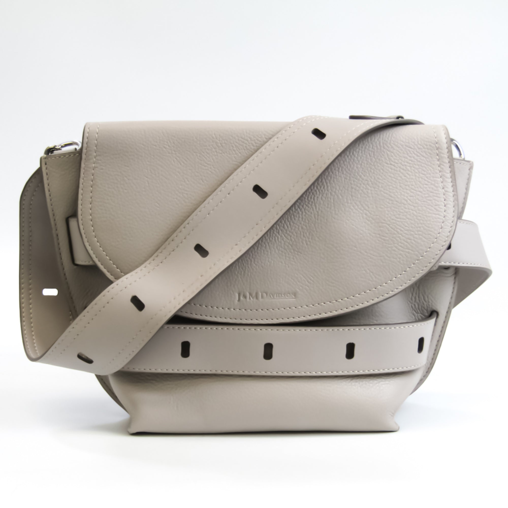 j&m davidson womens leather handbag ligth gray