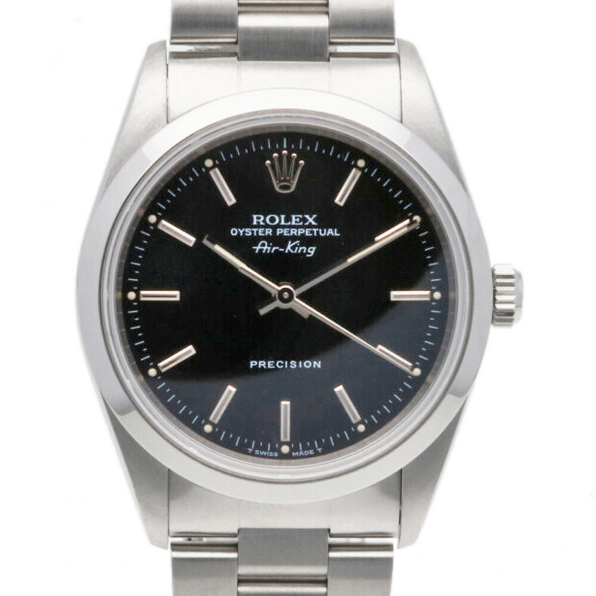 Image of Rolex Air King Oyster Perpetual Watch SS 14000 Men's, Black