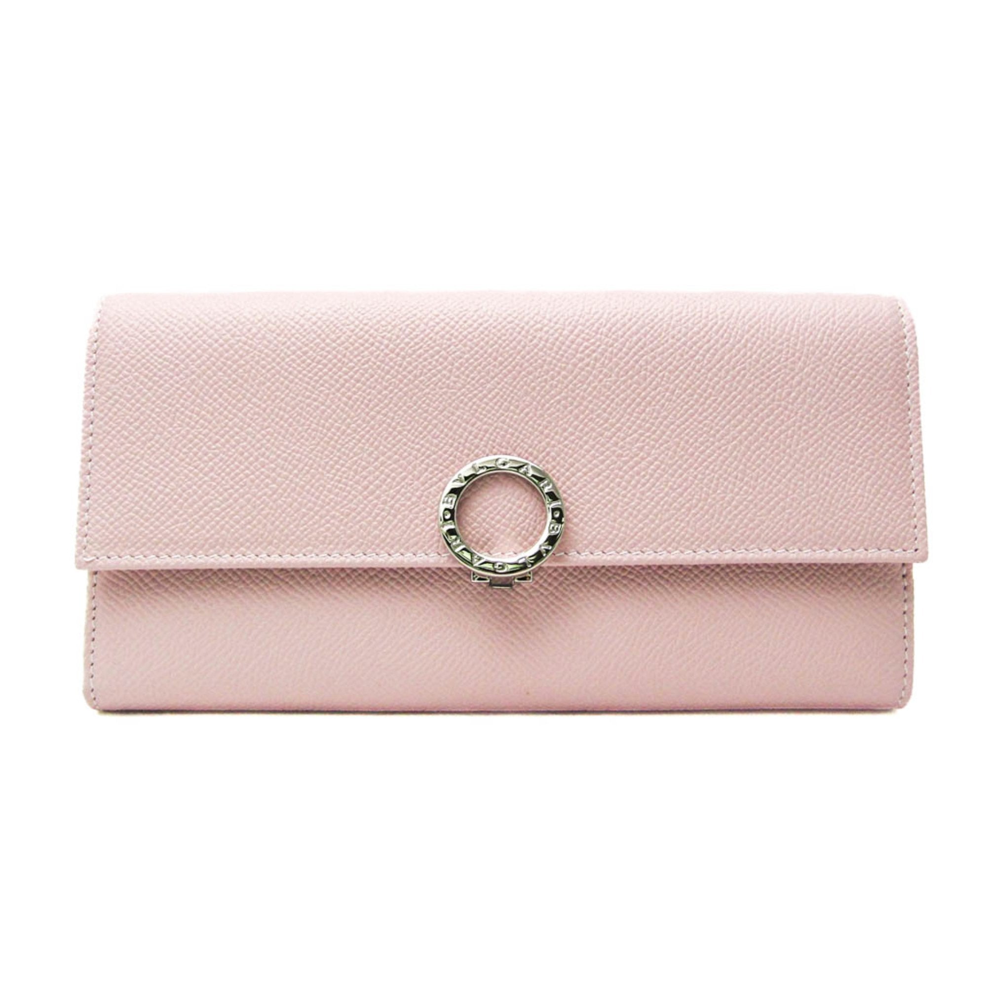 30417 Women's Leather Long Wallet [bi-fold] Light Pink