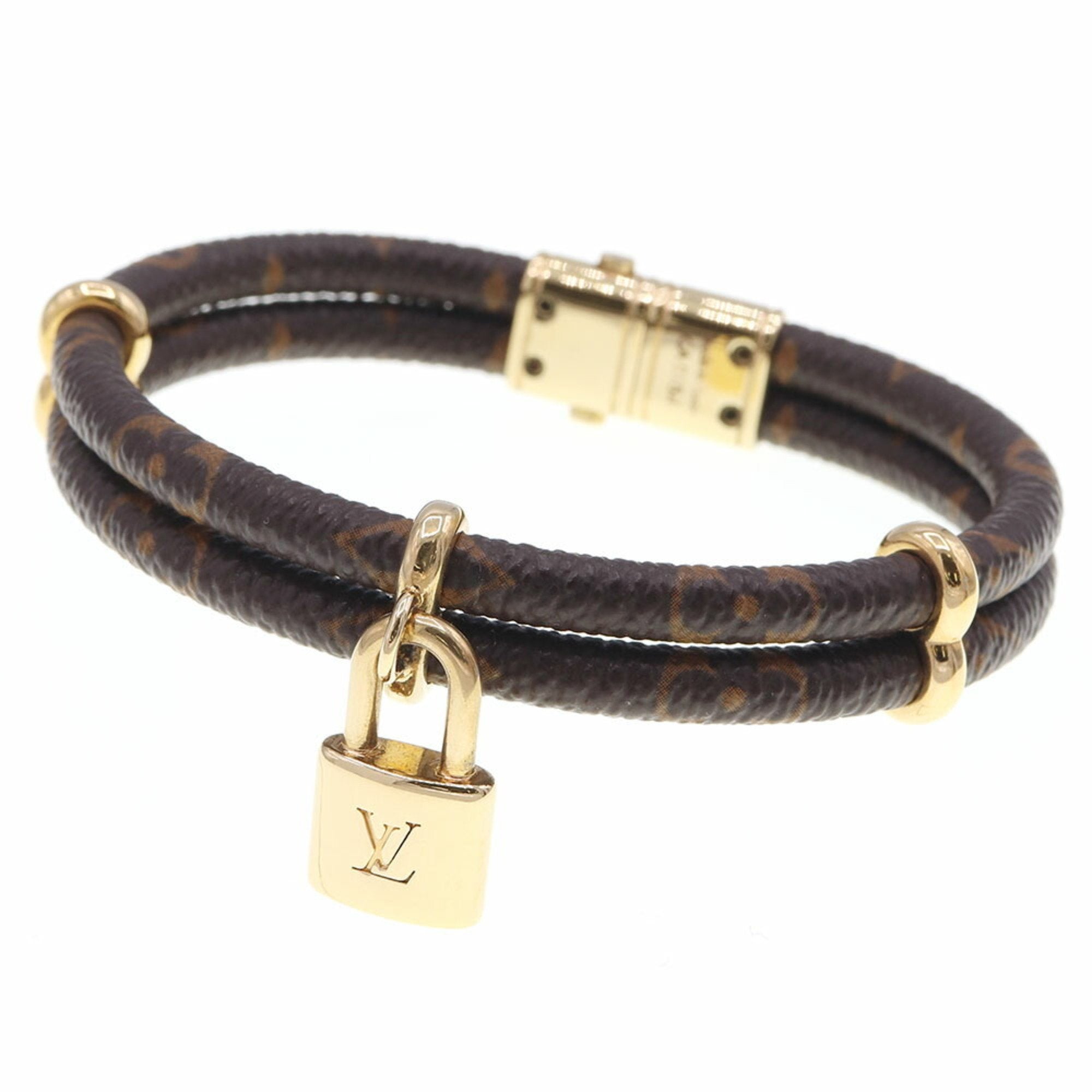 Shop Louis Vuitton MONOGRAM 2020 SS Keep It Double Leather Bracelet  (M6555D, M6555E) by Kanade_Japan