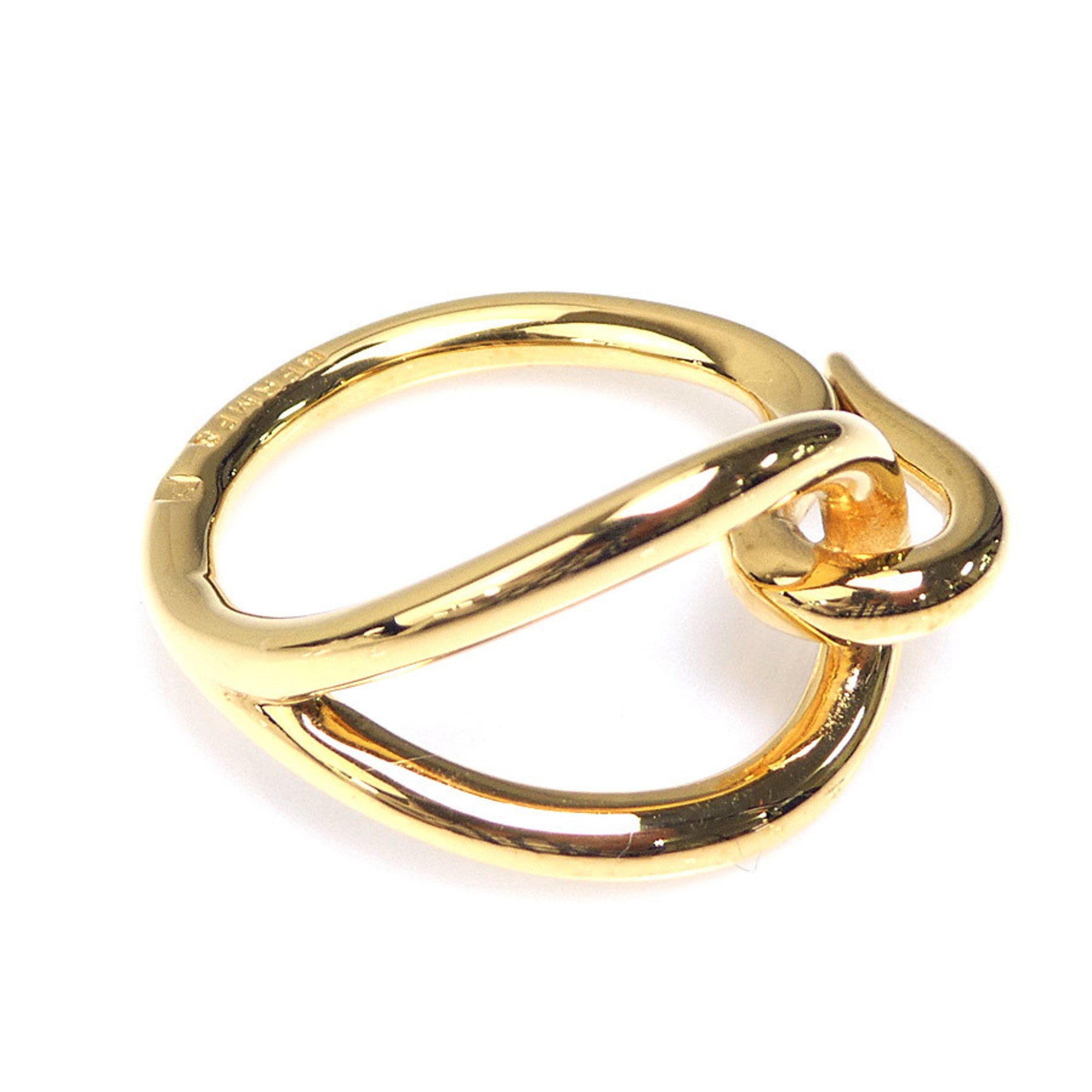 image of HERMES scarf muffler ring metal gold ladies