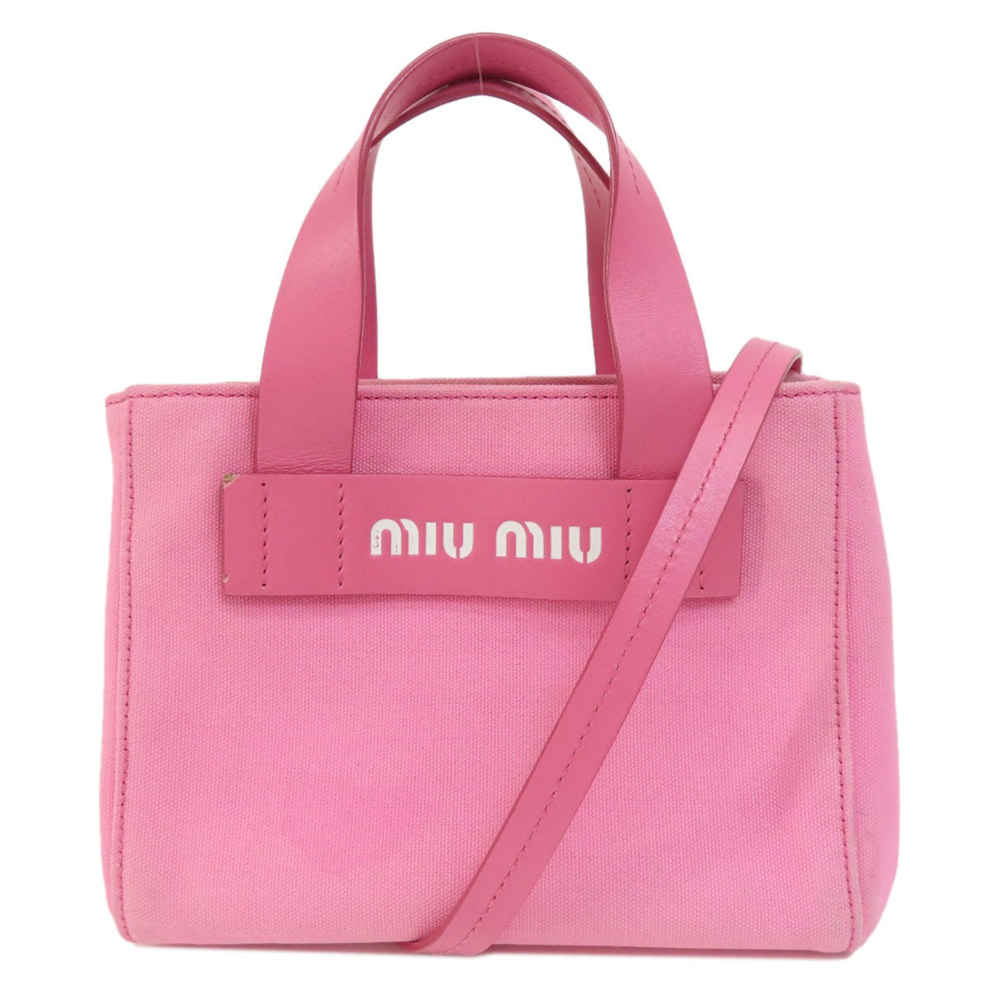 Miu Handbag Canvas Women's MIUMIU