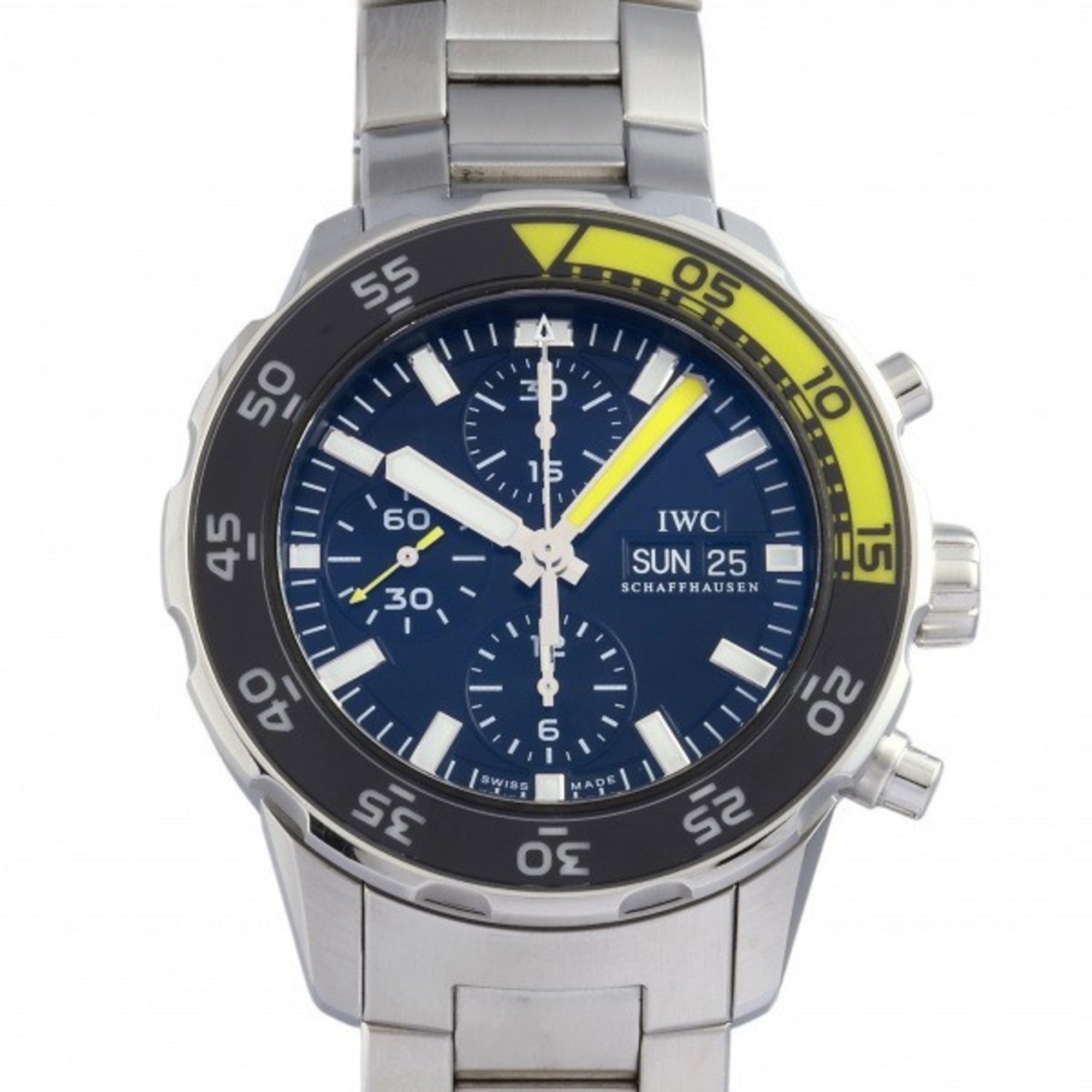 Image of IWC Aquatimer Chronograph IW376708 Black Dial Watch Men's