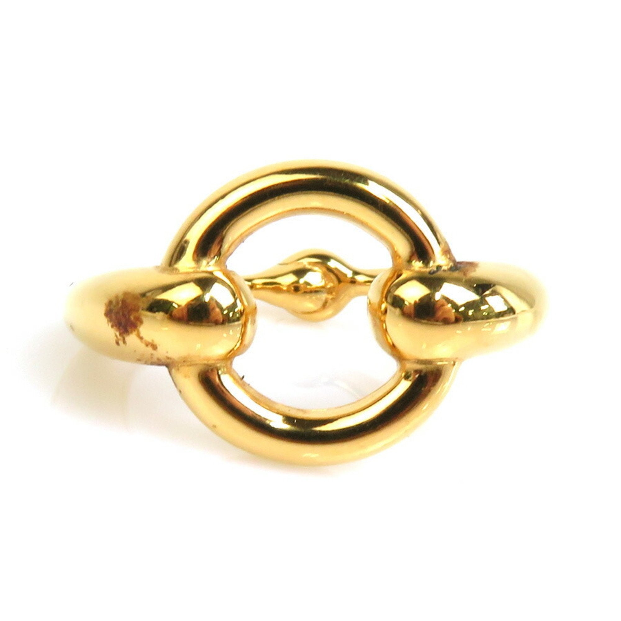 Image of HERMES scarf ring metal gold ladies