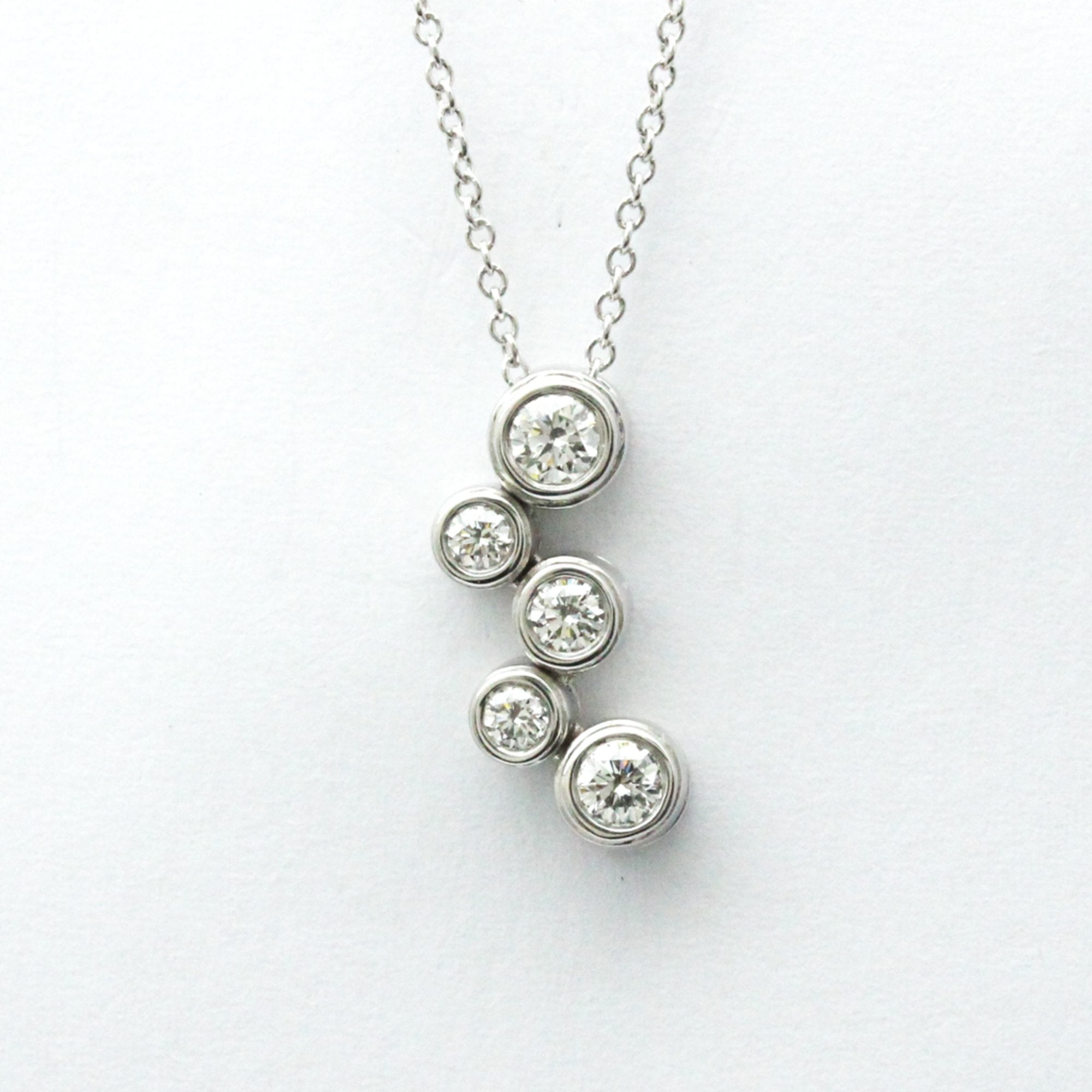 image of TIFFANY Bubble Necklace Platinum 950 Diamond Men,Women Fashion Pendant Necklace [Silver]