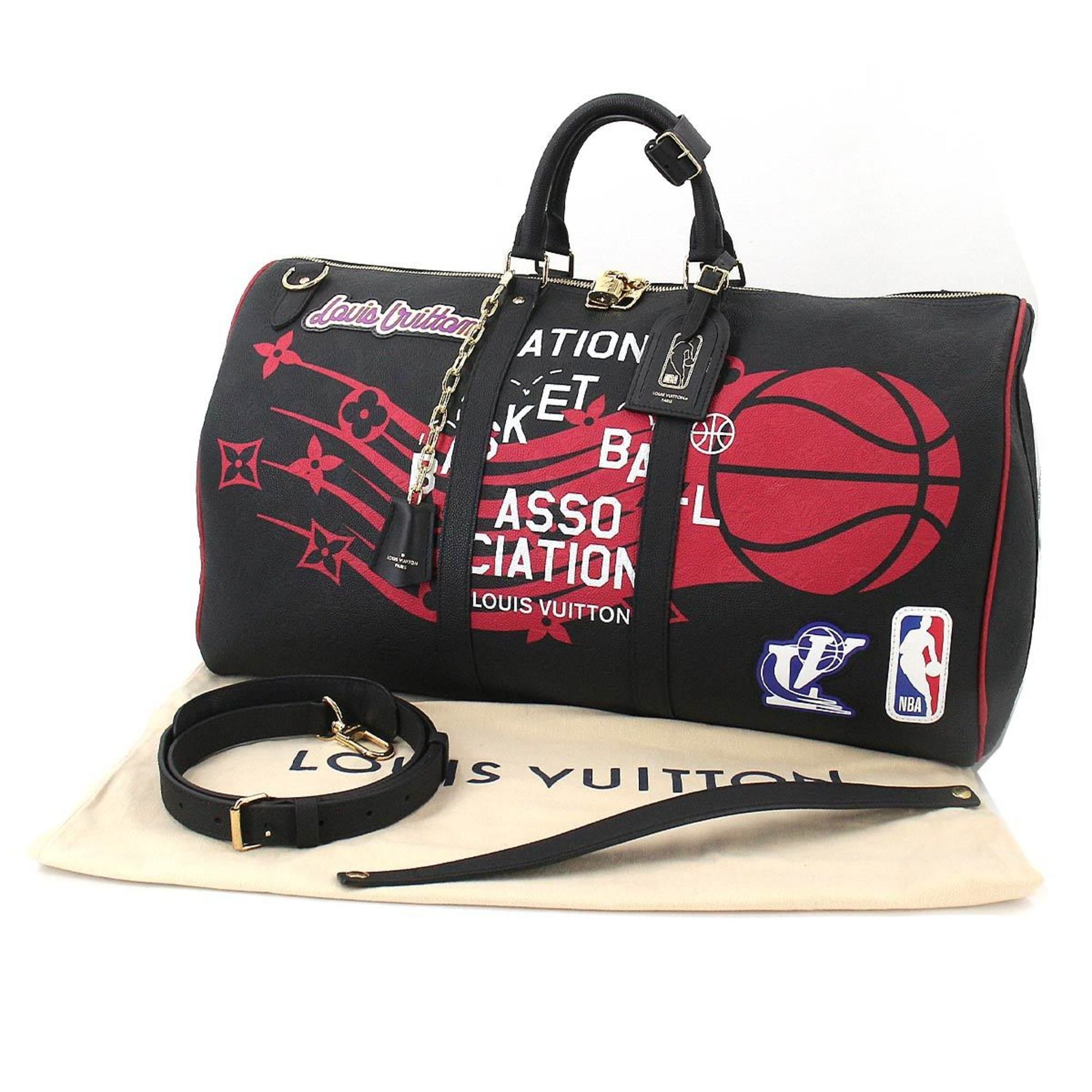 Louis Vuitton NBA Brown And White Monogram Canvas Keepall Bandouliere 55  Gold Hardware 2020 Available For Immediate Sale At Sothebys