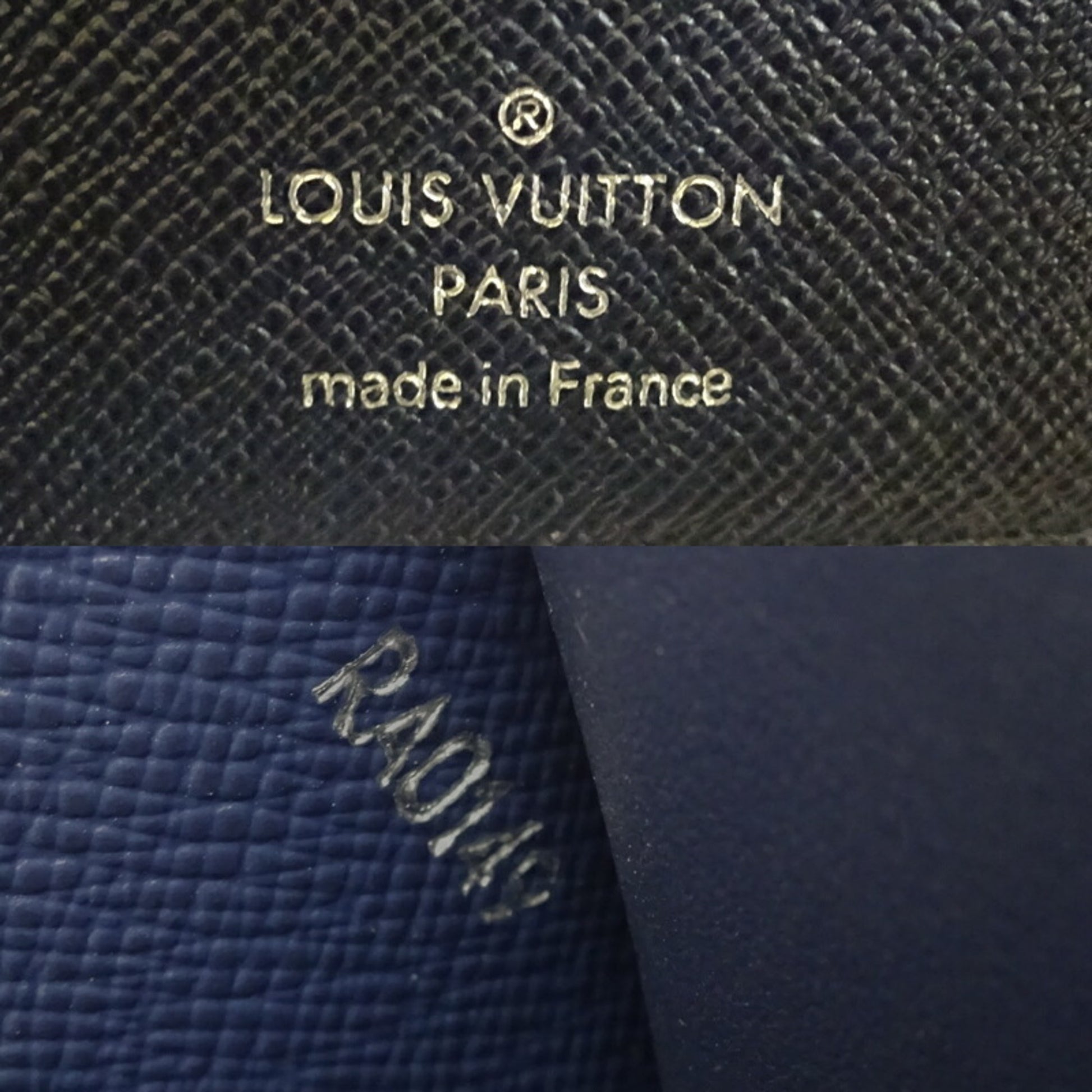 Louis Vuitton Amerigo Wallet NM Men's Bi-Fold Wallet M62046 Taiga Blue