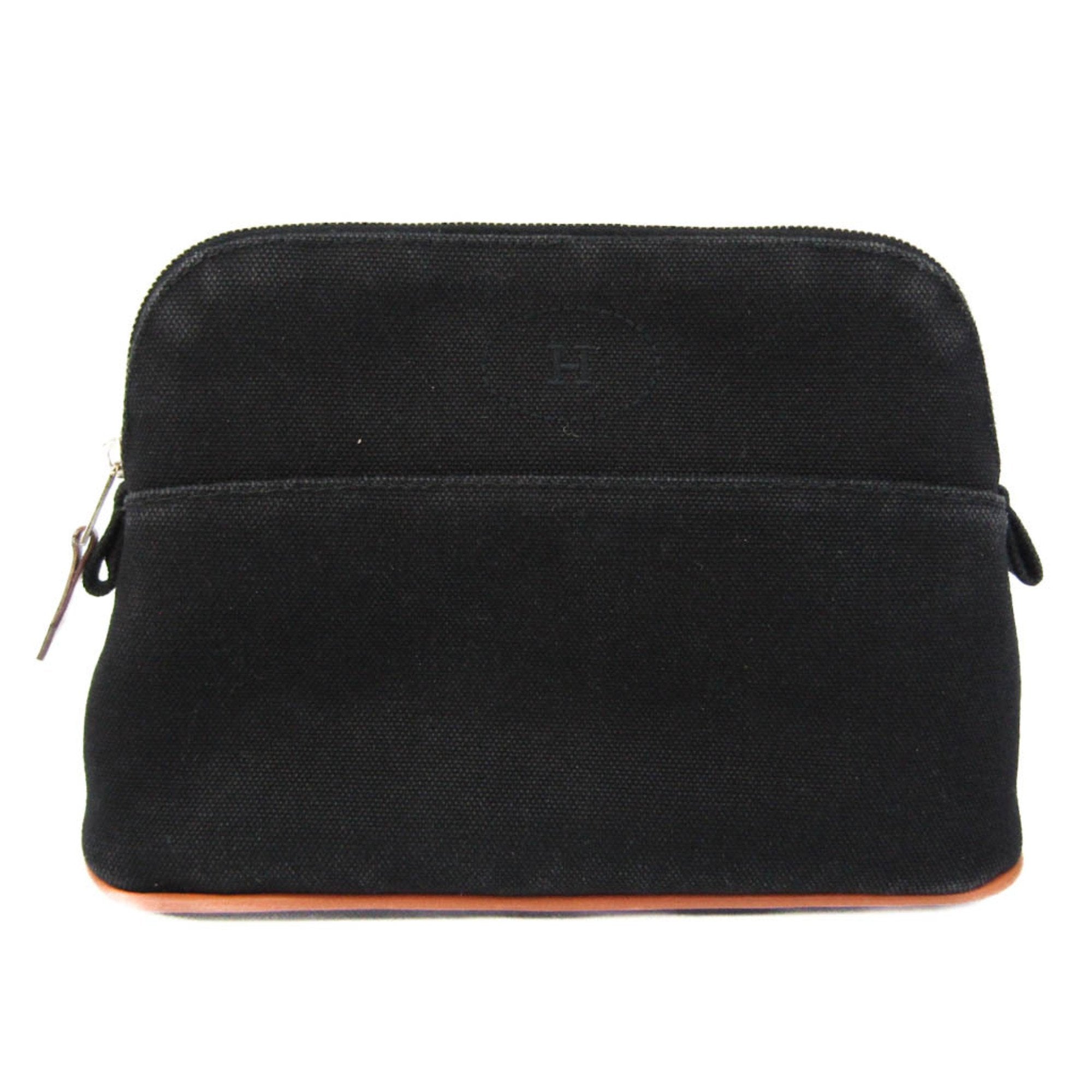 image of HERMES Bolide Pouch Men,Women Cotton Pouch Black