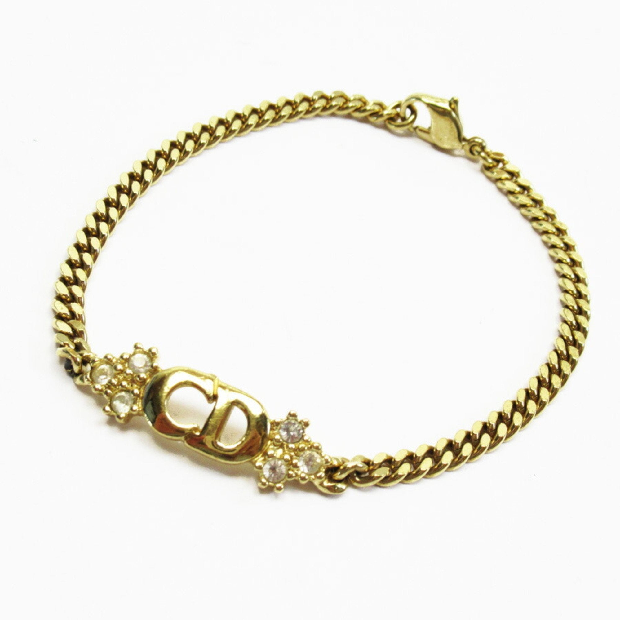 Bracelet Gold Clear Stone