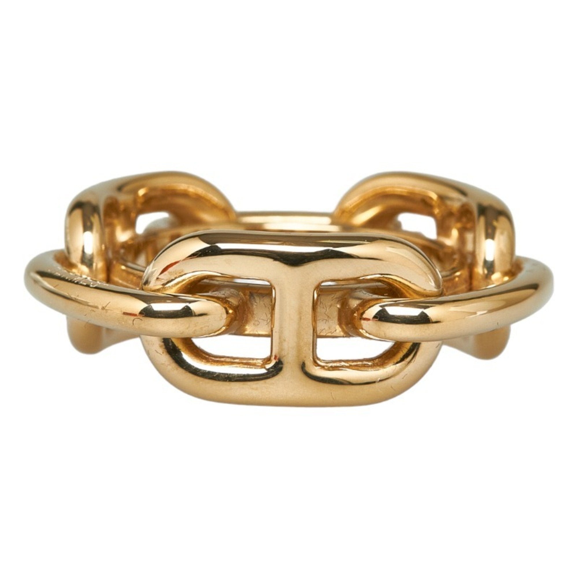 image of HERMES Legate Chaine d'Ancre Scarf Ring Gold Plated Women's