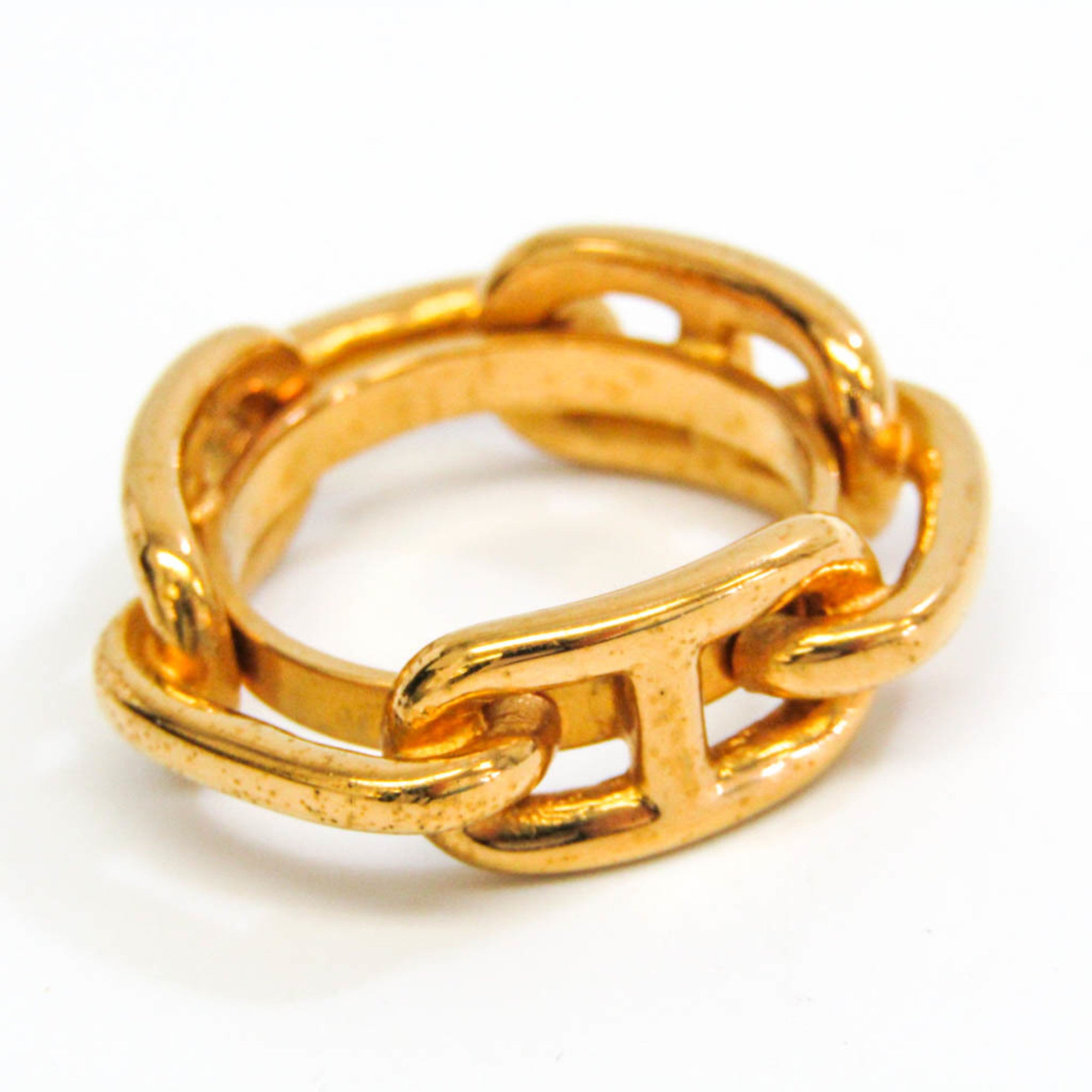 image of HERMES Metal Scarf Ring Gold Lugate Shane Dunkle