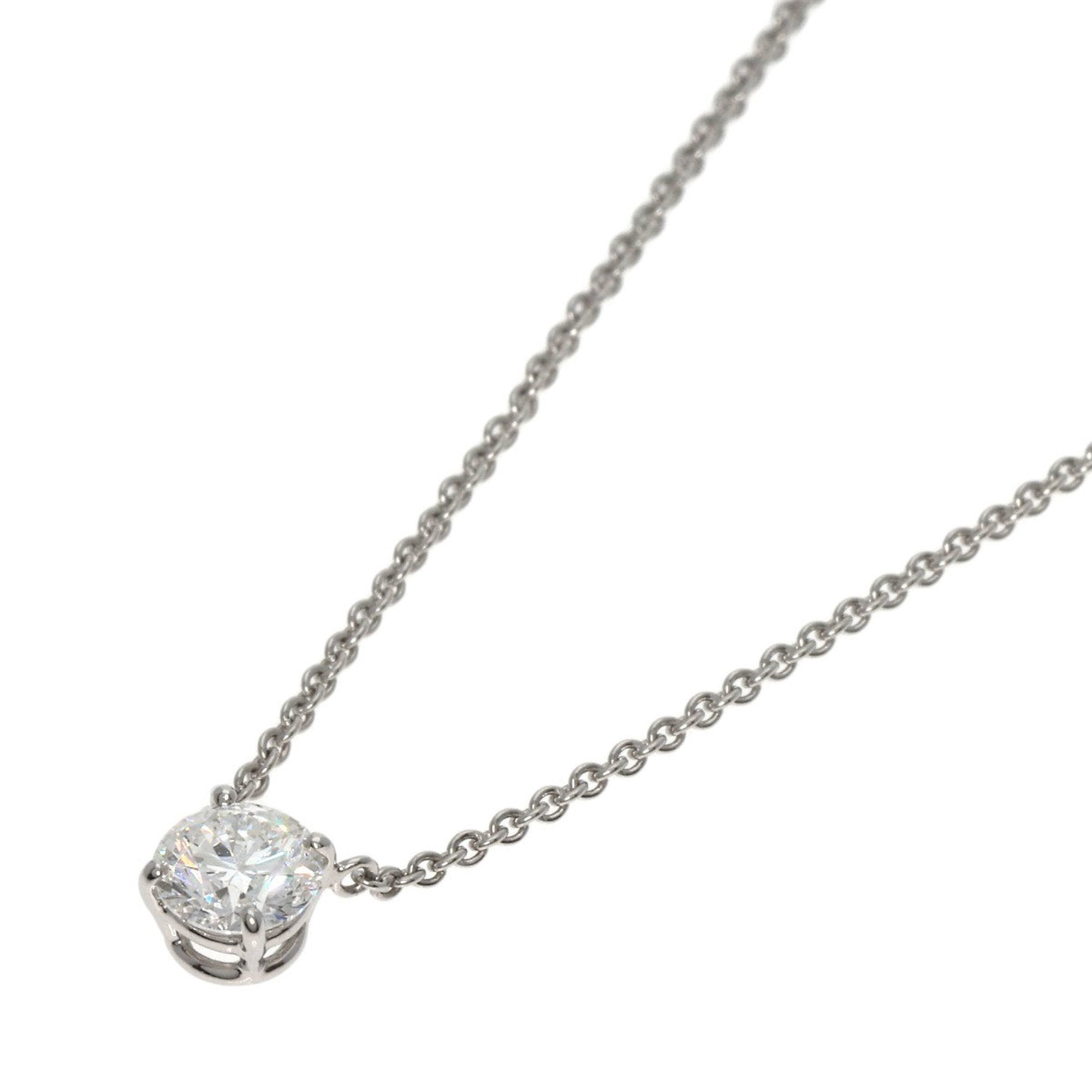 Image of HARRY WINSTON Solitaire Diamond Necklace Platinum PT950 Women's