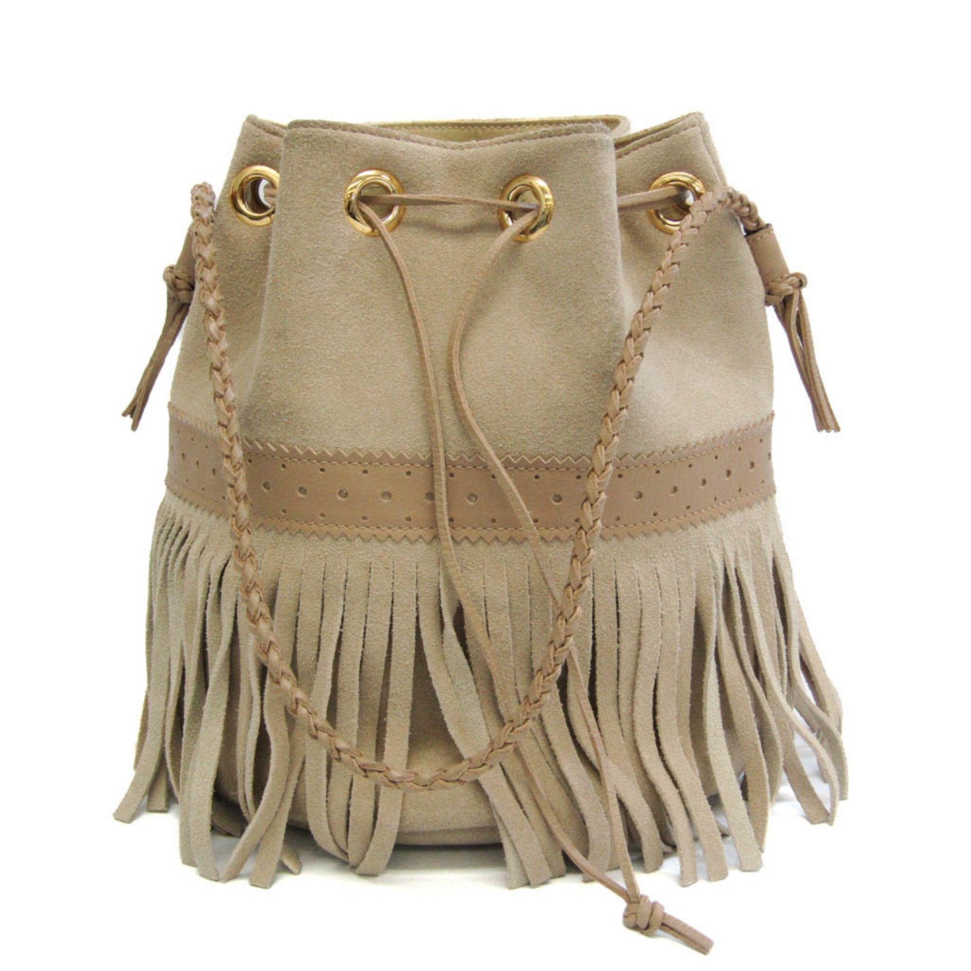 j&m davidson carnival women's leather,suede shoulder bag beige