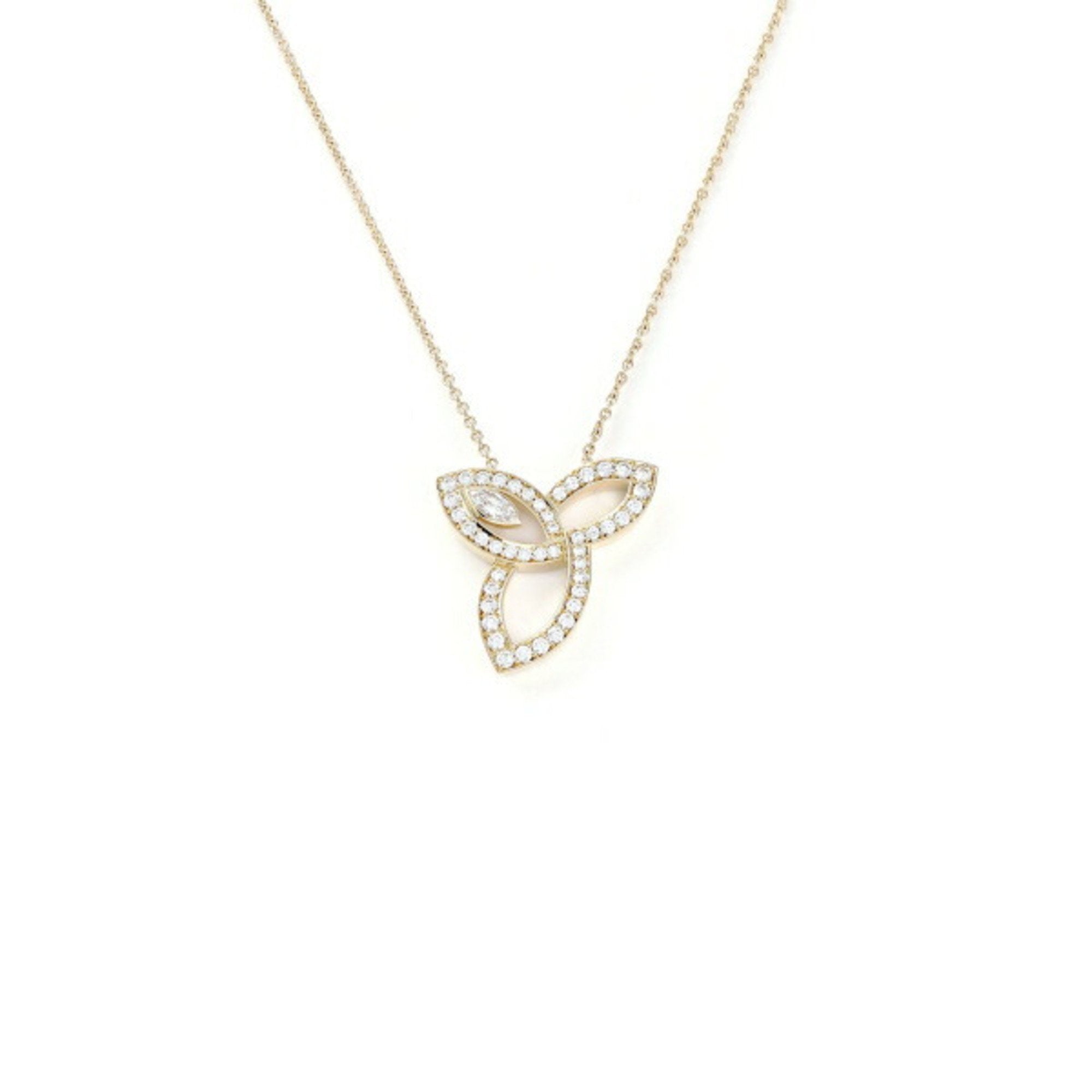 image of HARRY WINSTON Lily Cluster K18YG Yellow Gold Necklace