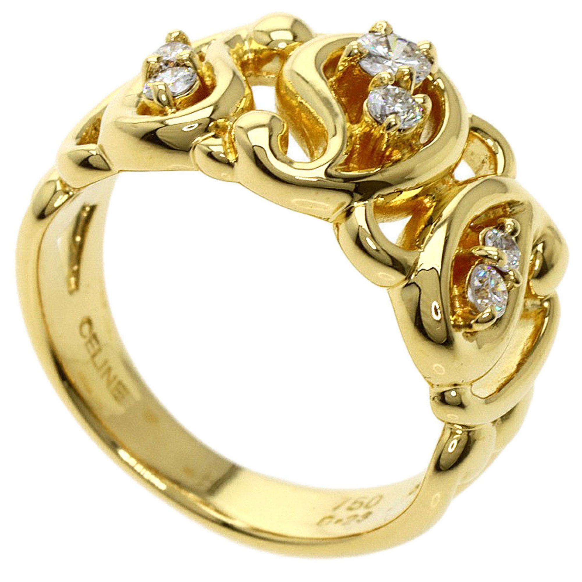 Image of CELINE Diamond Ring K18 Yellow Gold Ladies