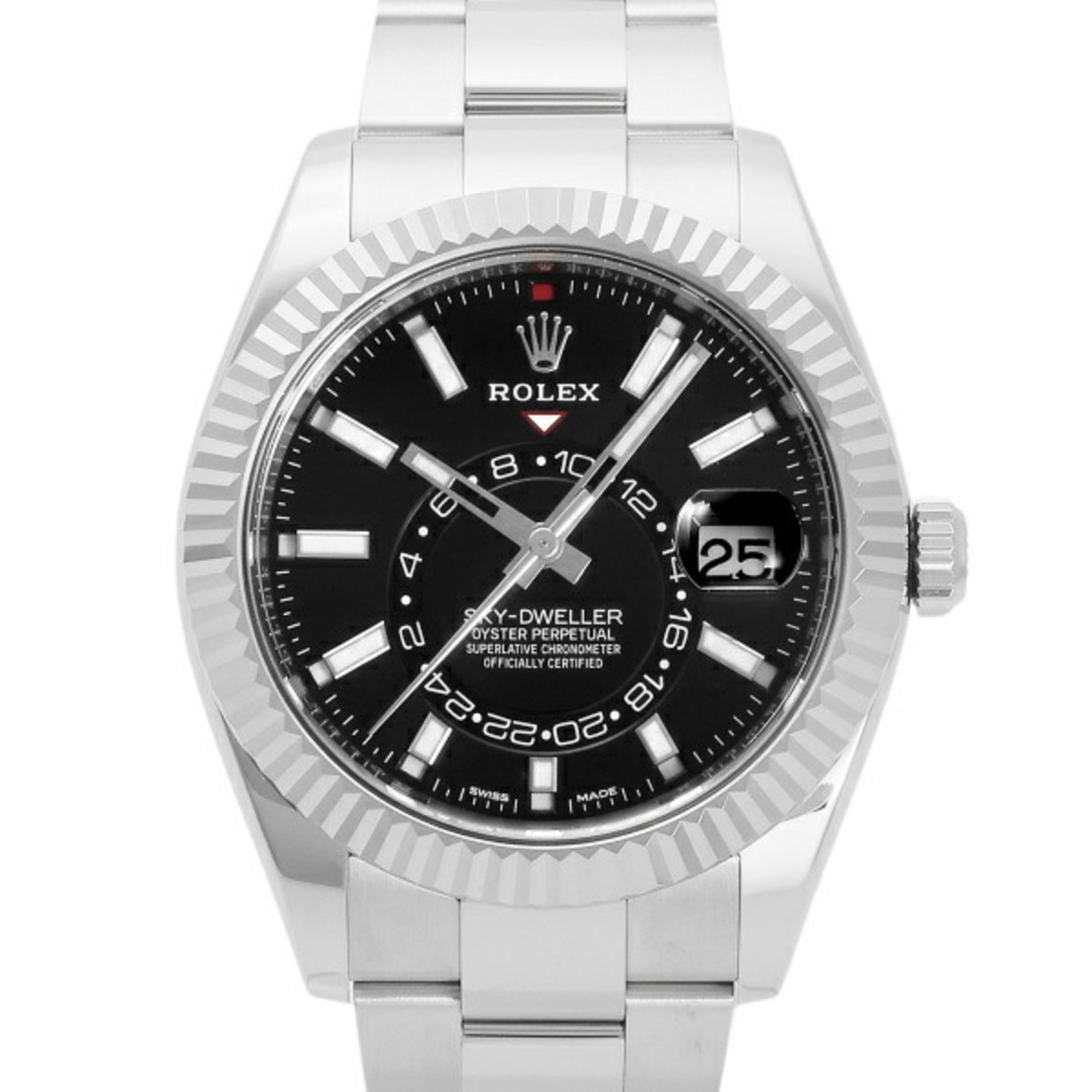 Image of ROLEX Sky-Dweller 326934 Bright Black Dial Watch Men's