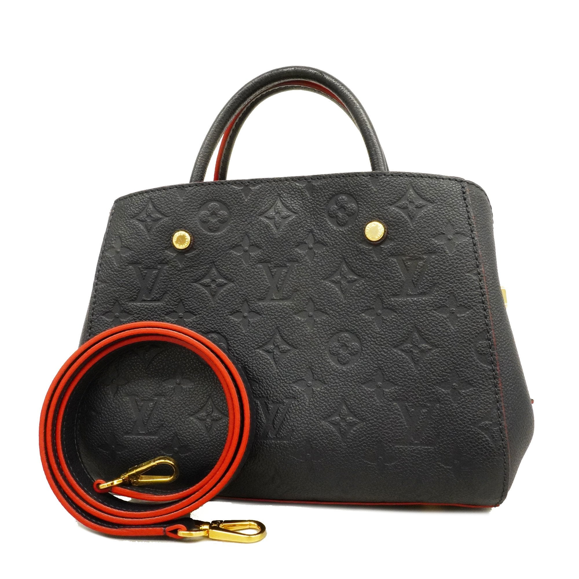 Louis Vuitton Black Monogram Empreinte Leather Montaigne BB Bag Louis  Vuitton