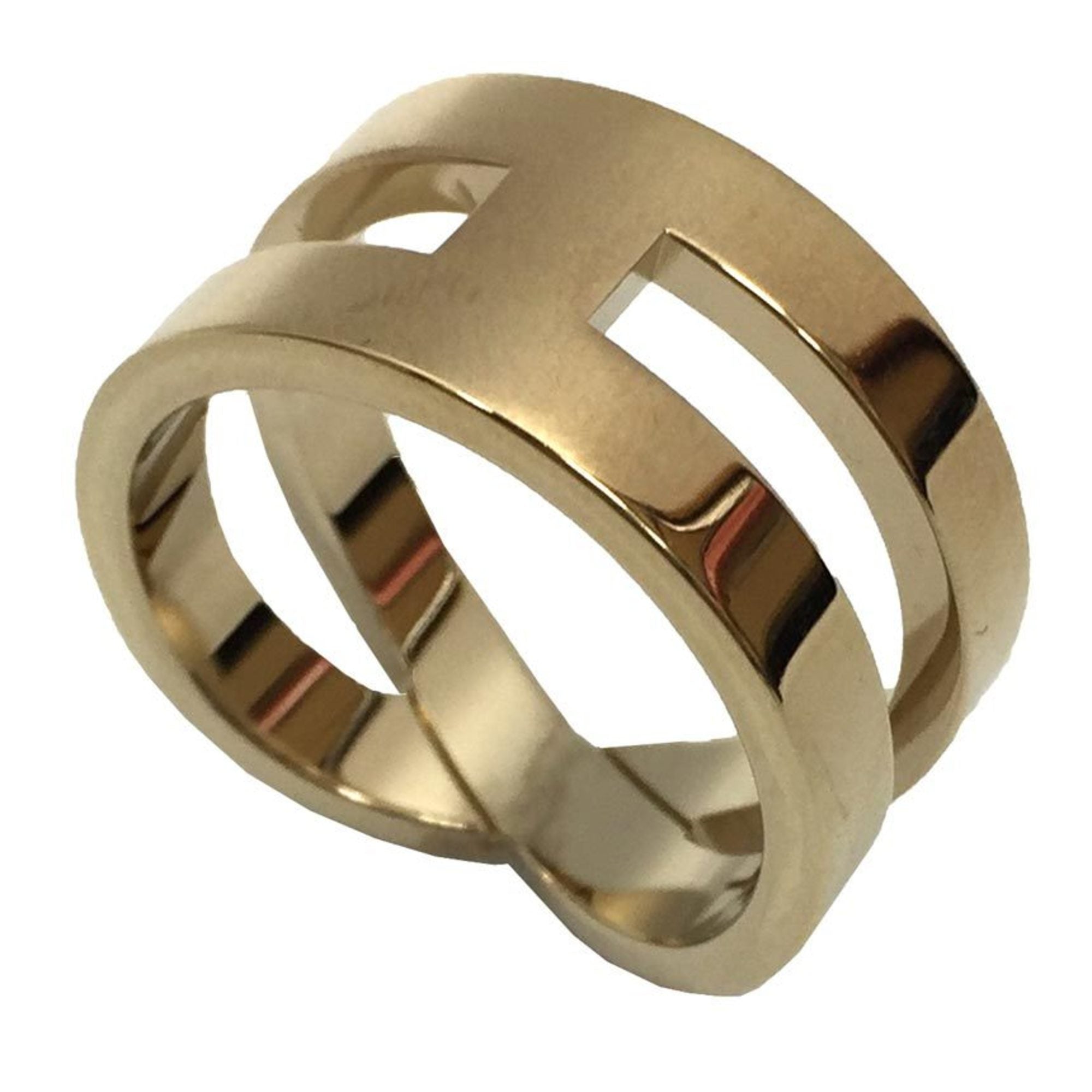Image of HERMES Scarf Ring H Motif Gold Color  aq6869