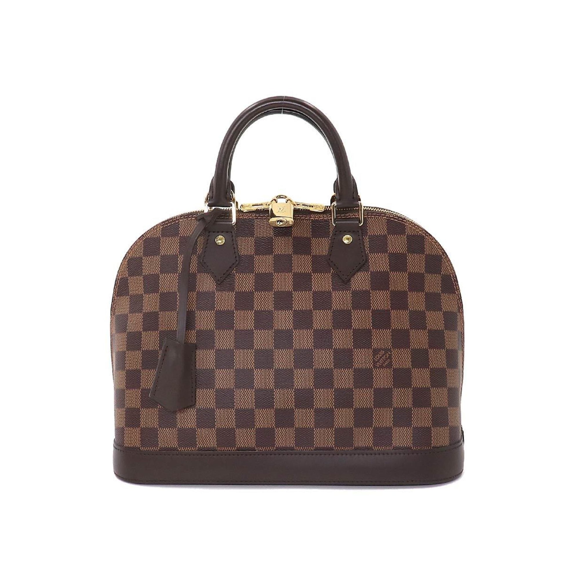 Rent, Louis Vuitton, Alma bb damier ebene canvas w/ gold