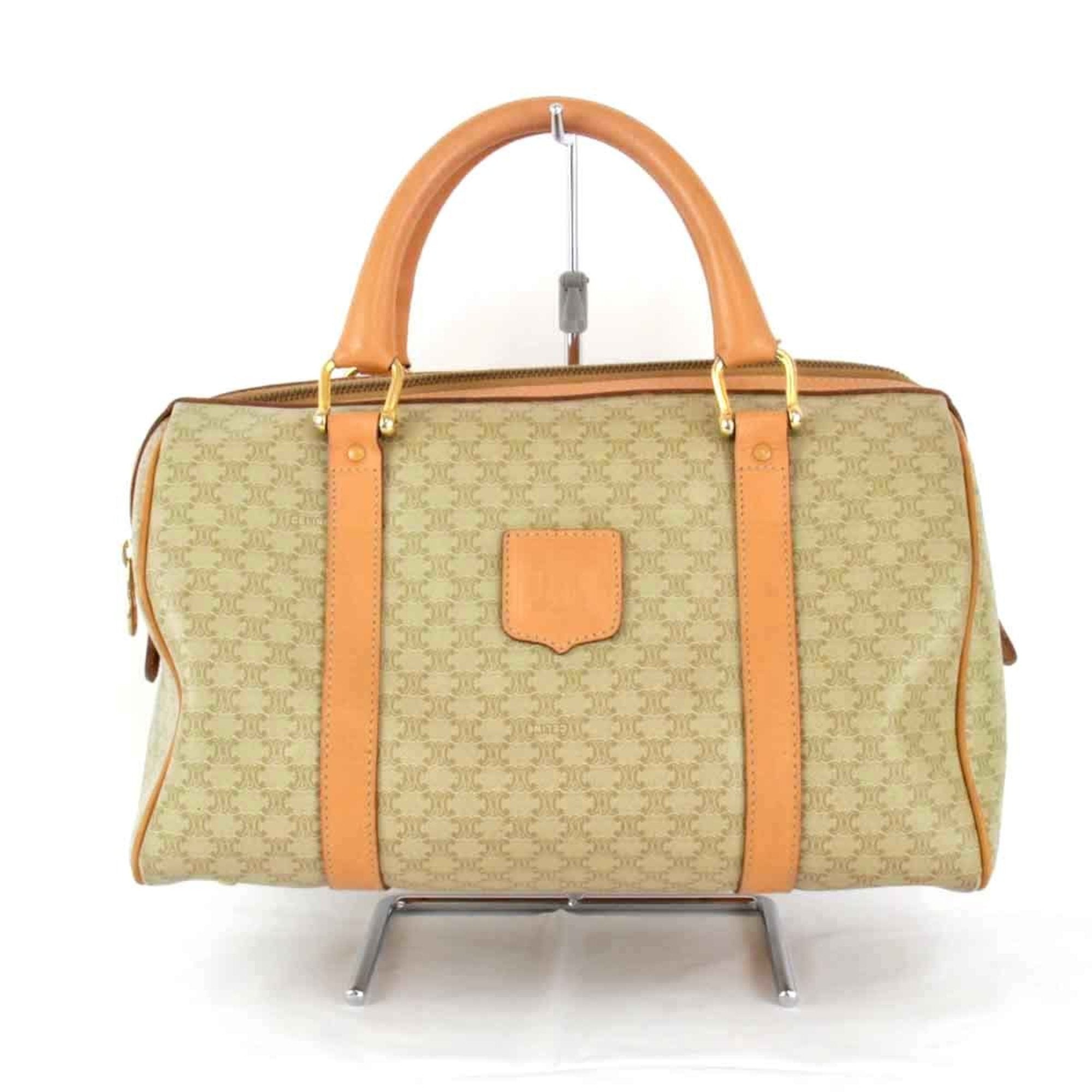 Image of CELINE Macadam pattern handbag beige ladies