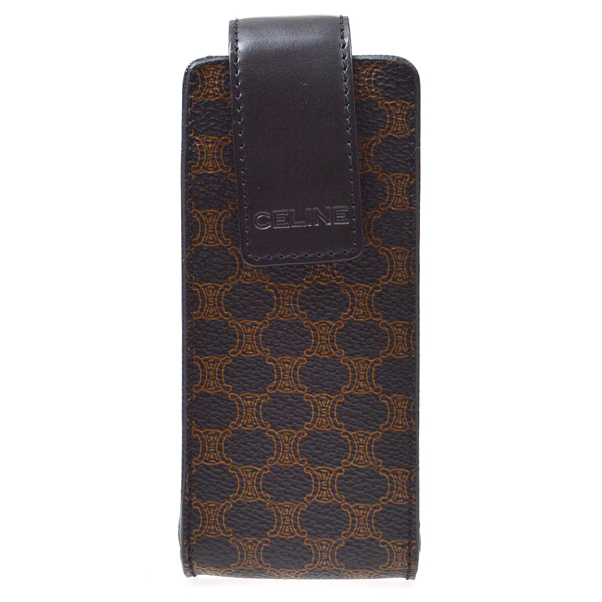 image of CELINE Macadam Pattern Multi Pouch Bag Black AK31830j