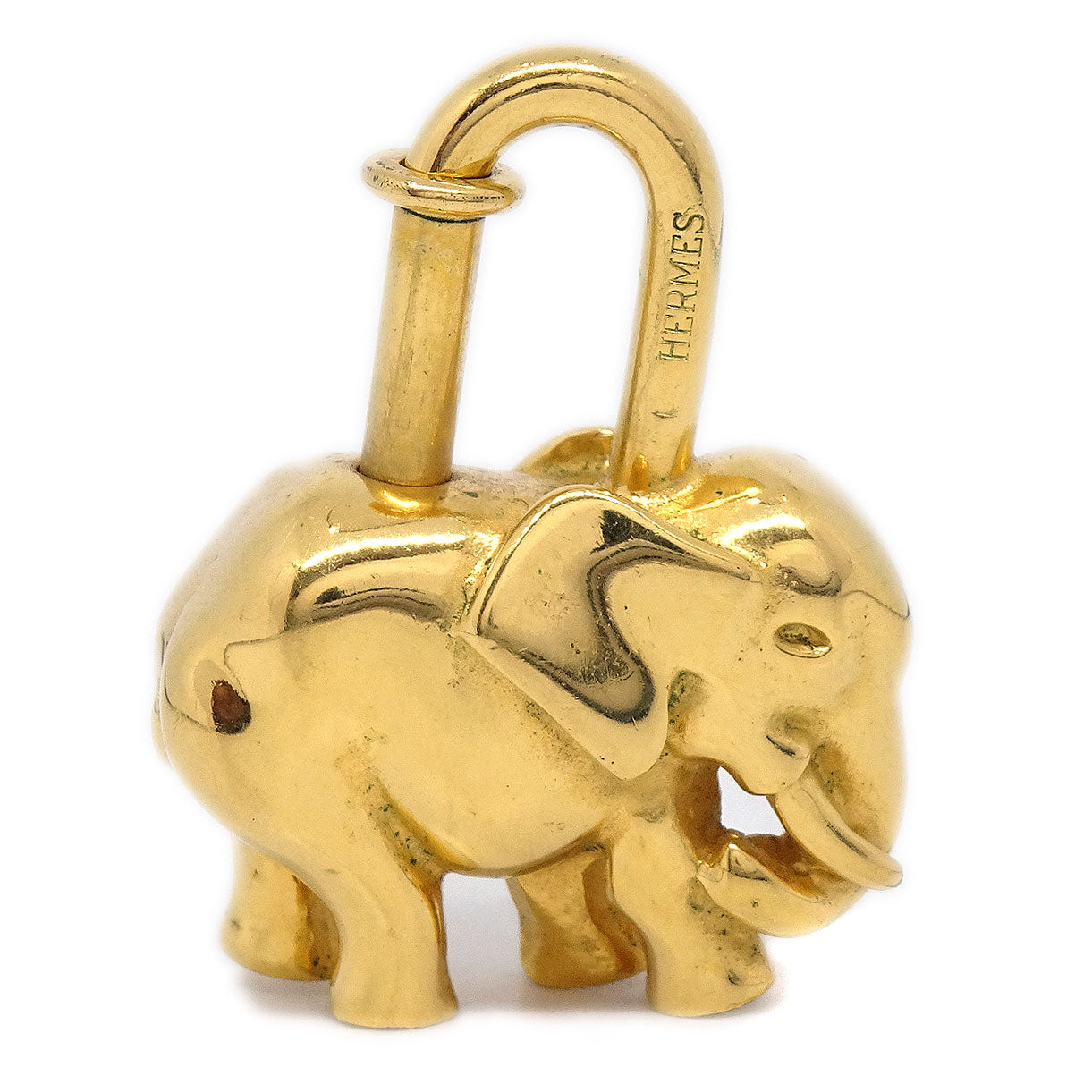 Image of HERMES Elephant Cadena Padlock Gold Small Good 22290