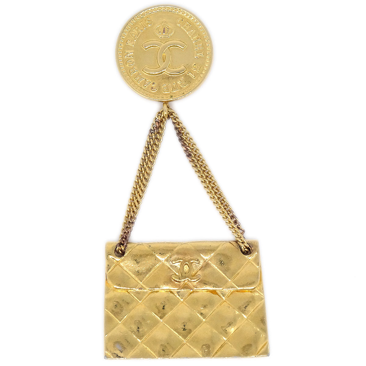 Image of CHANEL 1991 Bag Charm Brooch Pin 75110