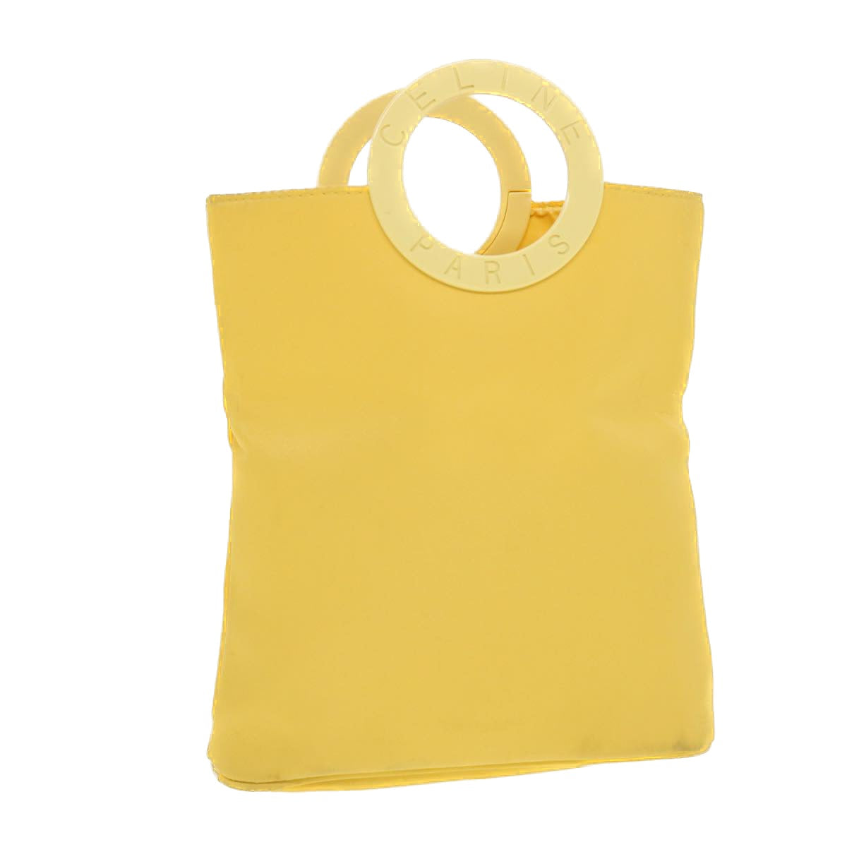 image of CELINE Hand Bag Nylon Yellow Auth 42583