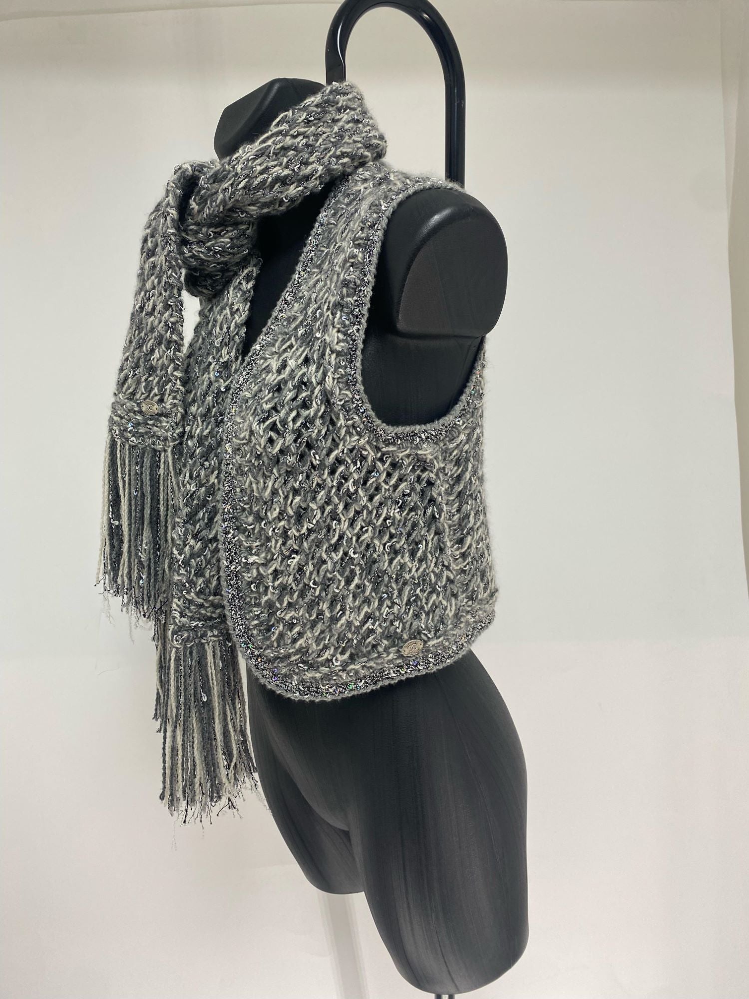 Grey Cashmere Gilet And Scarf [2005]