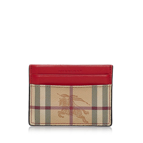 Burberry Haymarket Check Canvas Card Holder