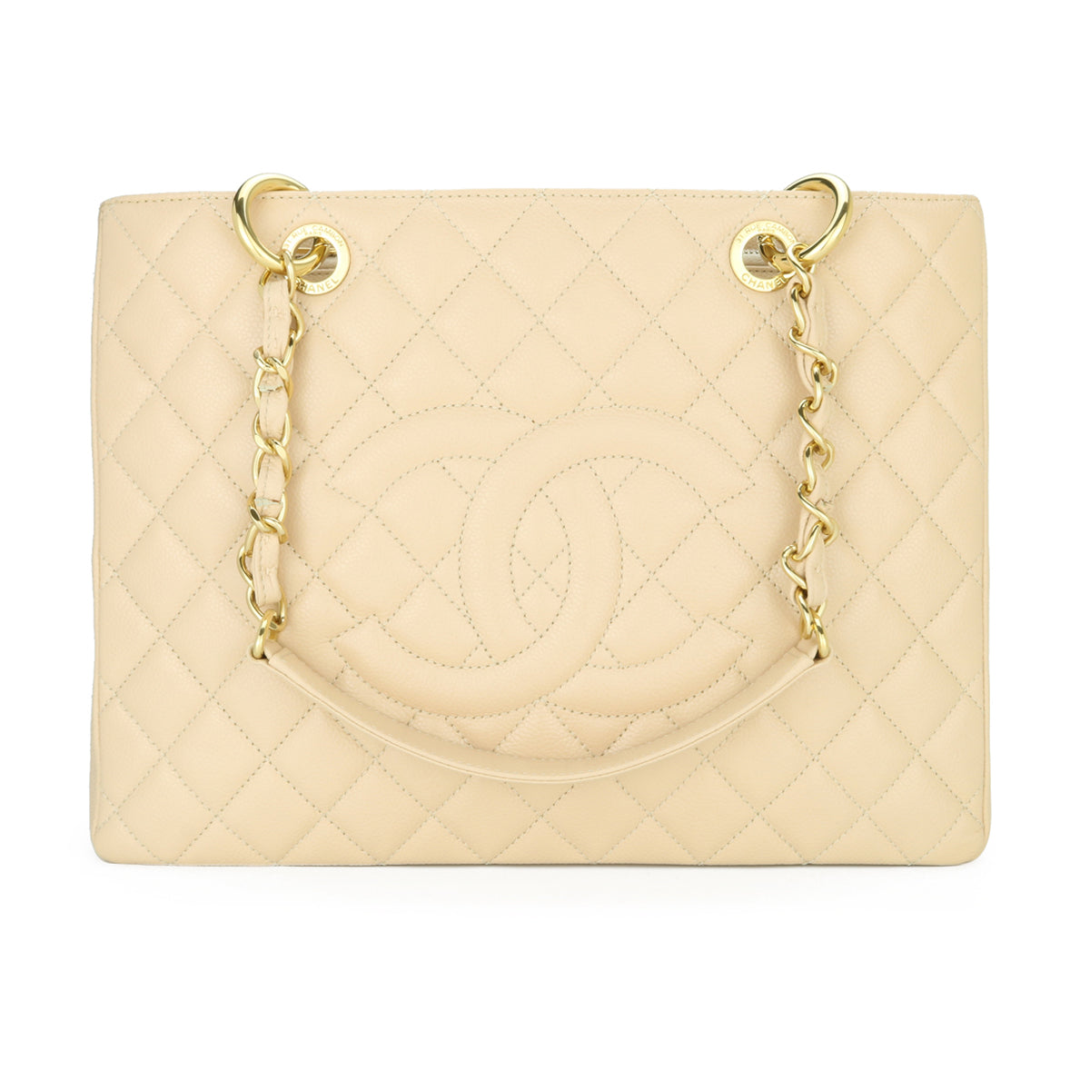 Chanel Grand Shopping Tote [GST] Beige Caviar Gold Hardware 2013 Product Image