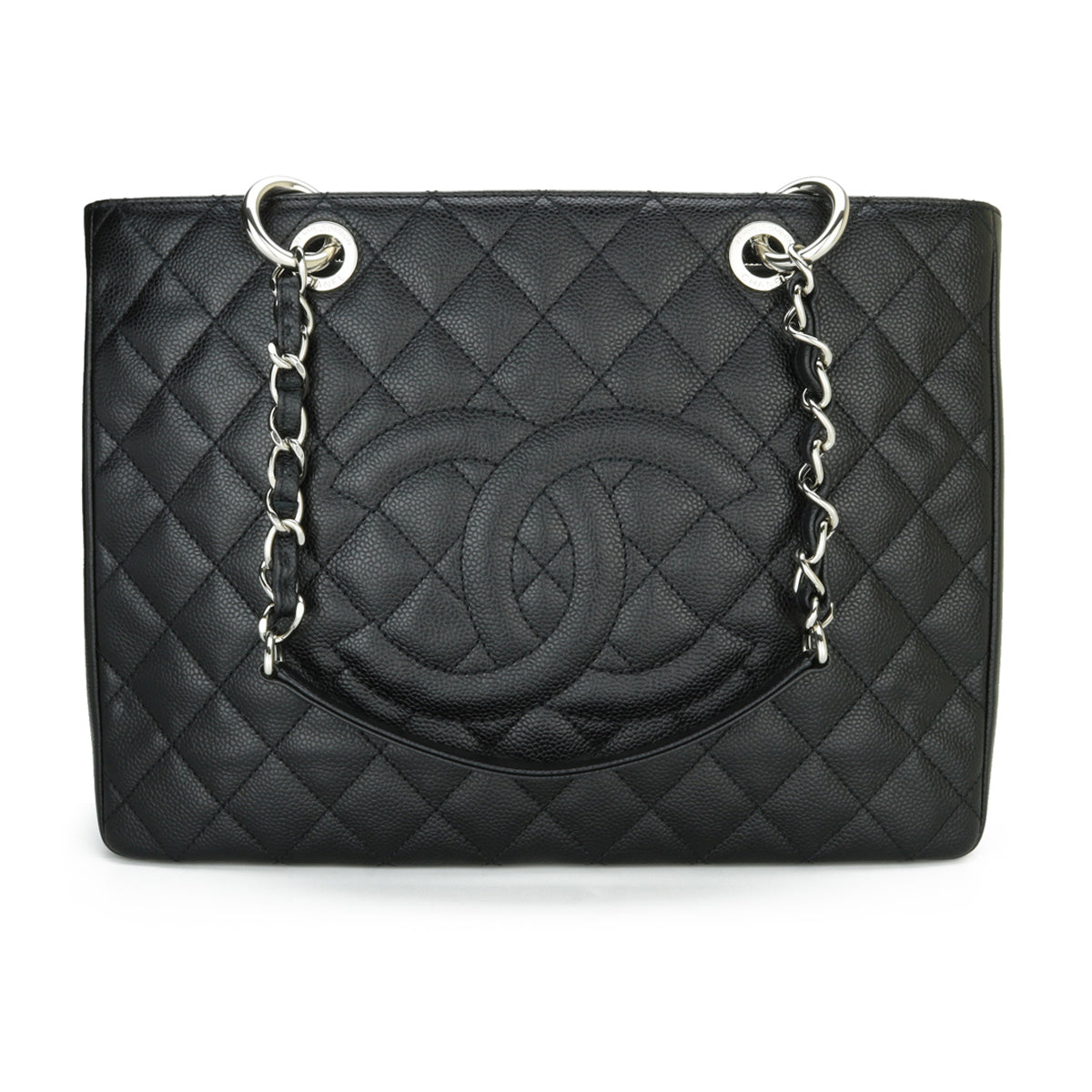 Chanel Grand Shopping Tote [GST] Black Caviar Silver Hardware 2013 Product Image