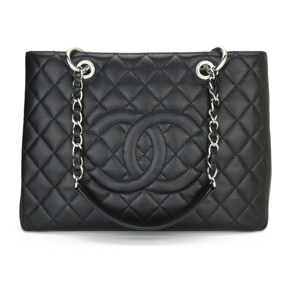 Chanel Grand Shopping Tote [GST] Black Caviar Silver Hardware 2015 Product Image