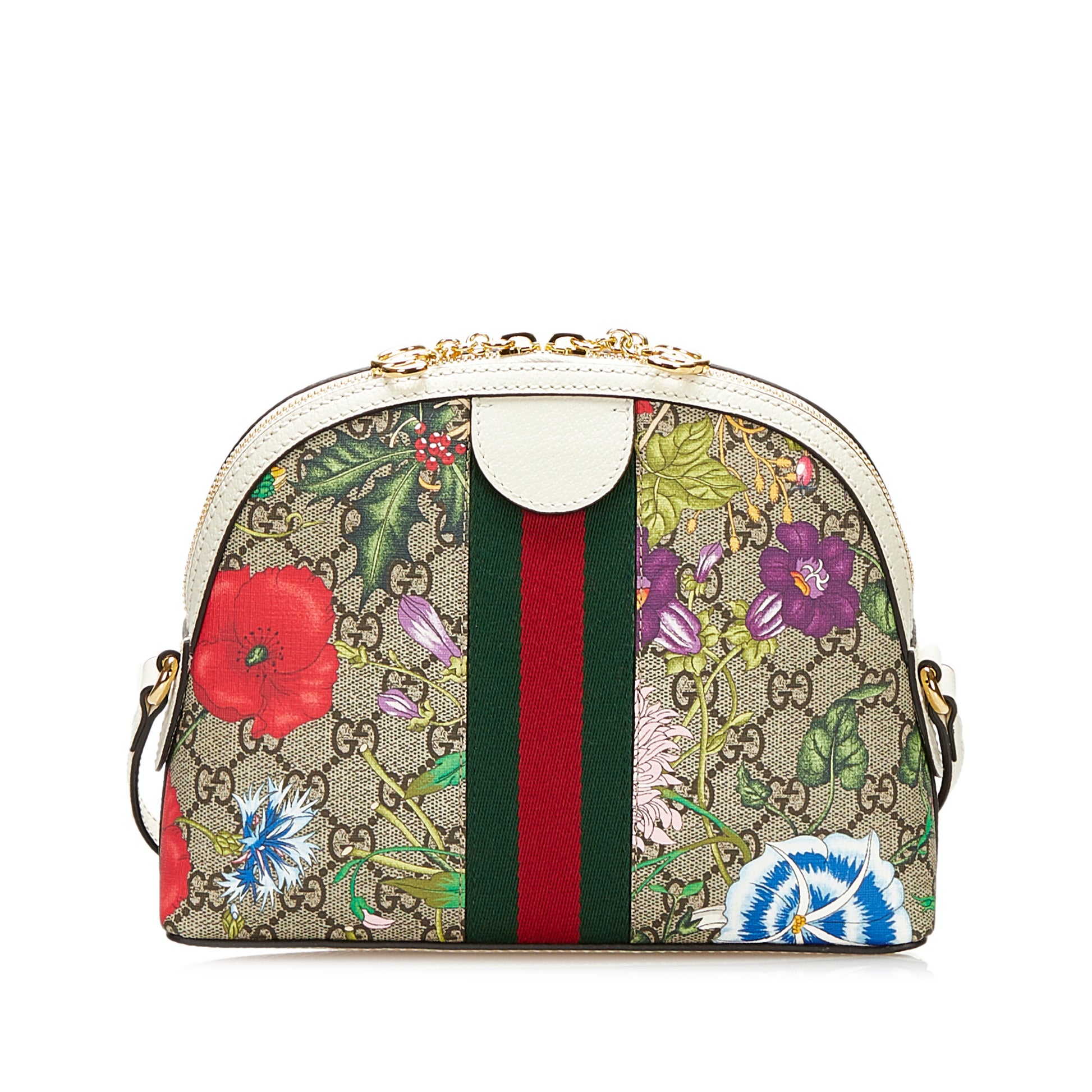 Gucci GG Supreme Flora Small Ophidia Dome Crossbody Bag