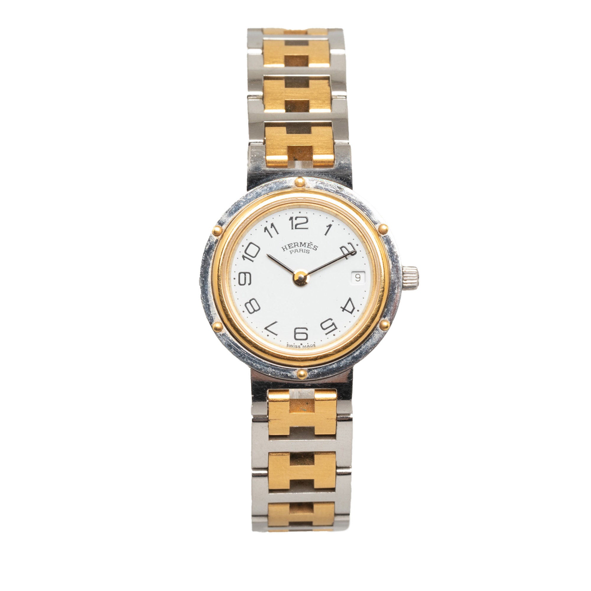 Image of HERMES Two-Tone Clipper Watch