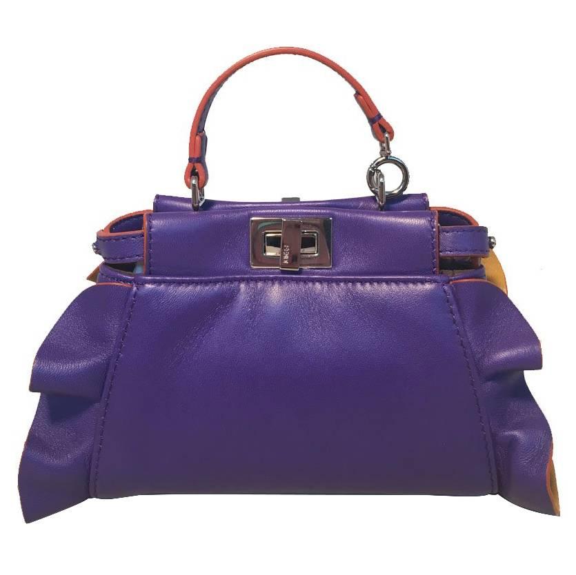 Purple Micro Mini Peekaboo Bag