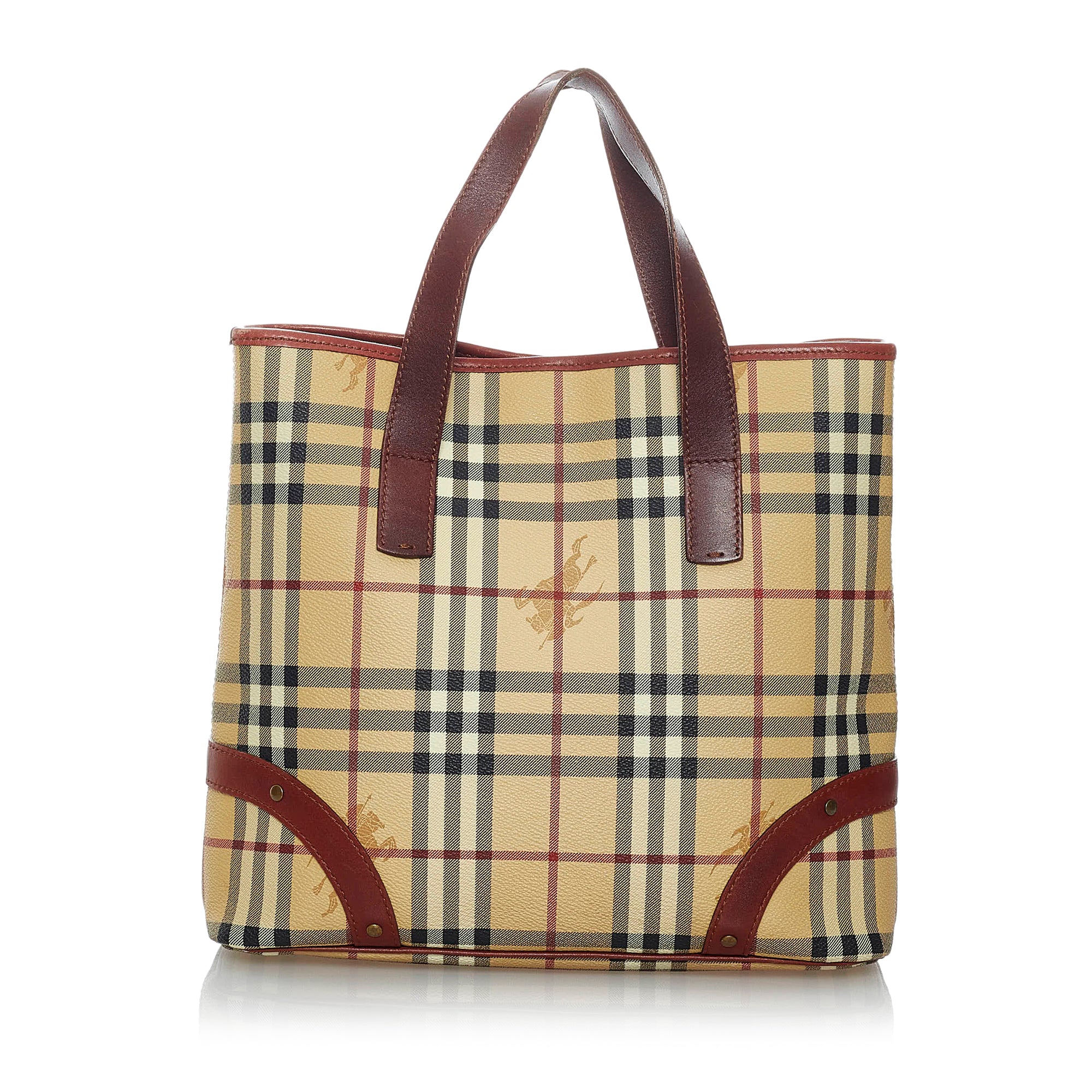 Burberry Haymarket Check Canvas Tote Bag