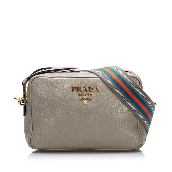 Prada Vitello Daino Double Zip Camera Bag