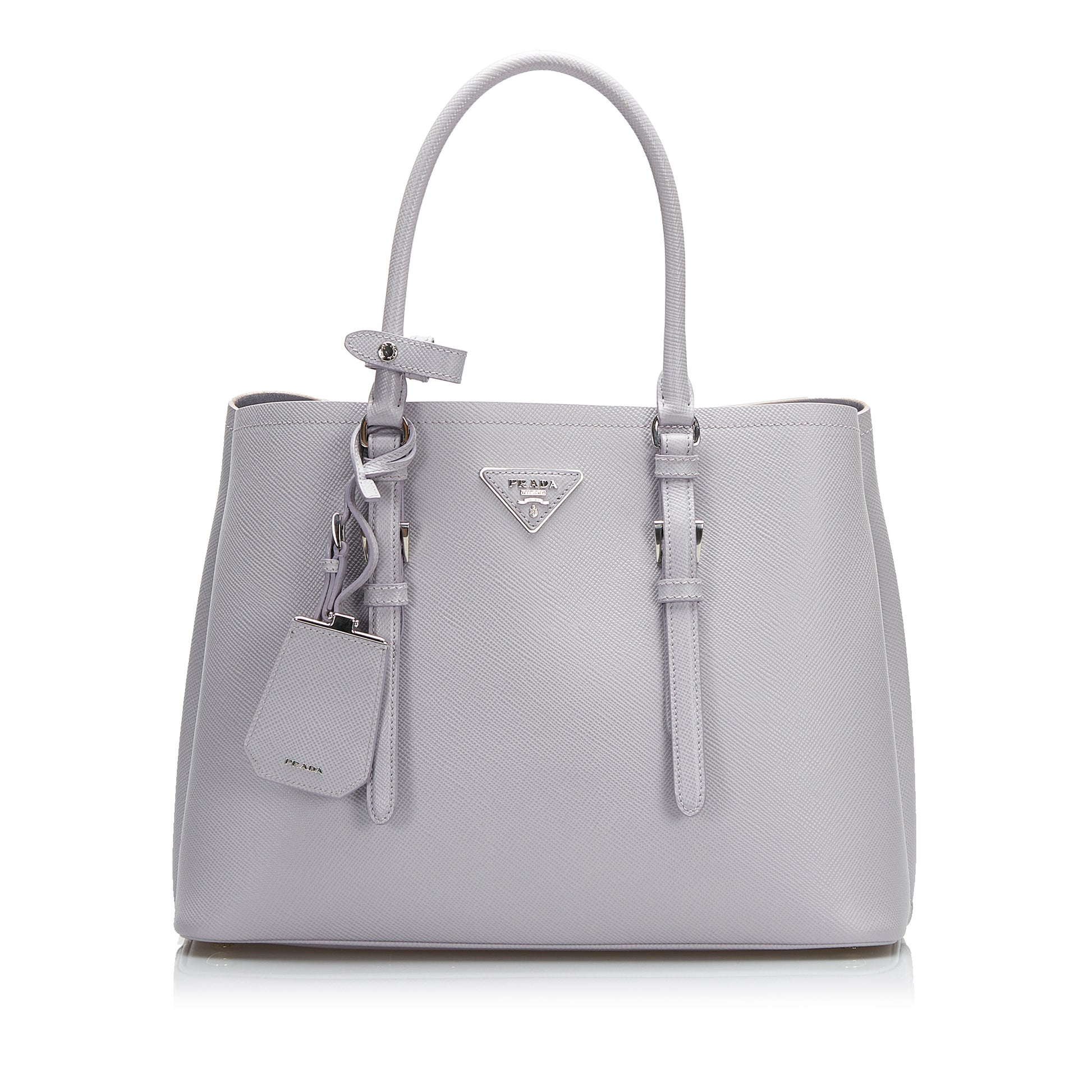 Prada Saffiano Cuir Double Tote Satchel